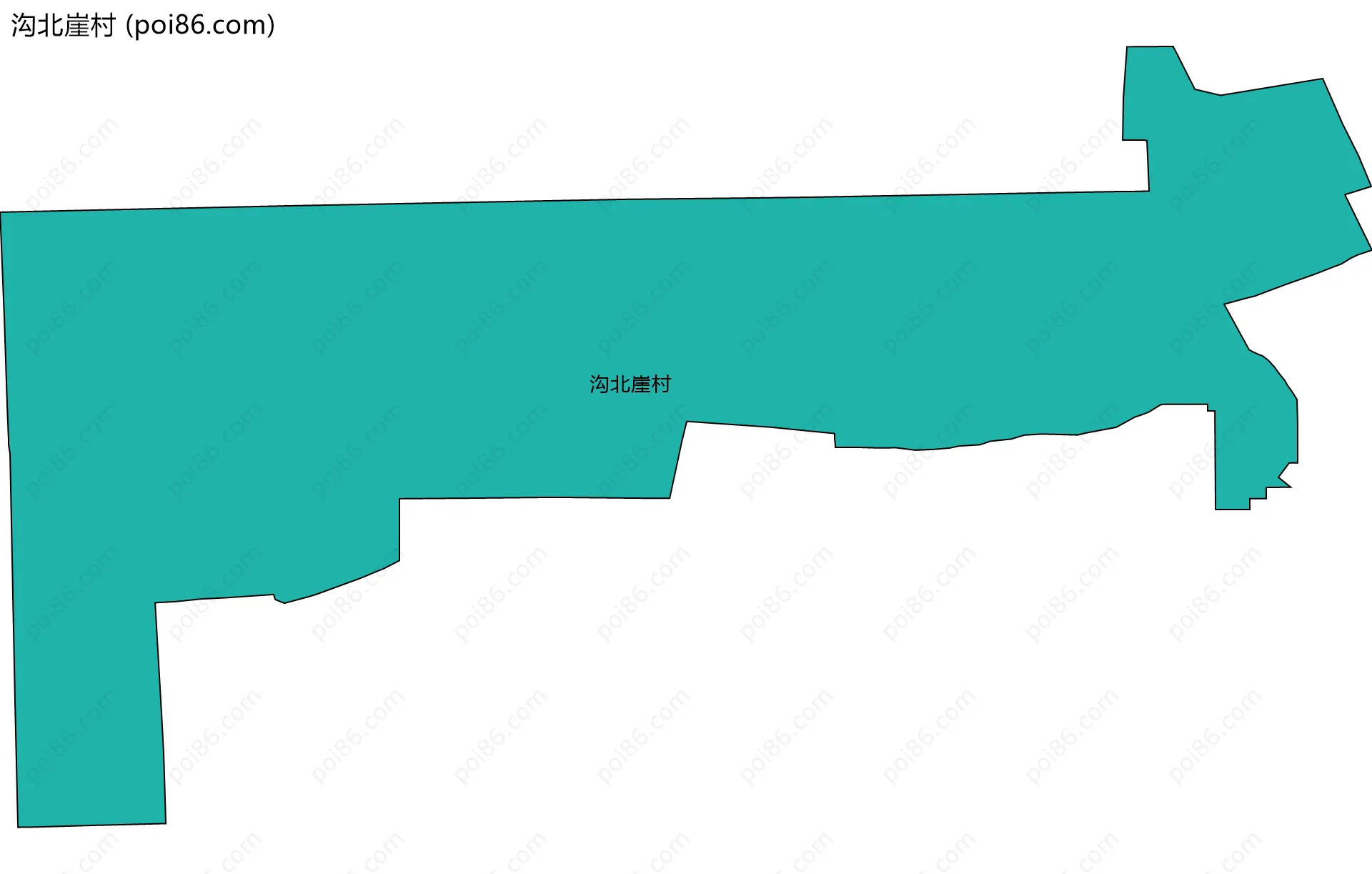 沟北崖村边界地图