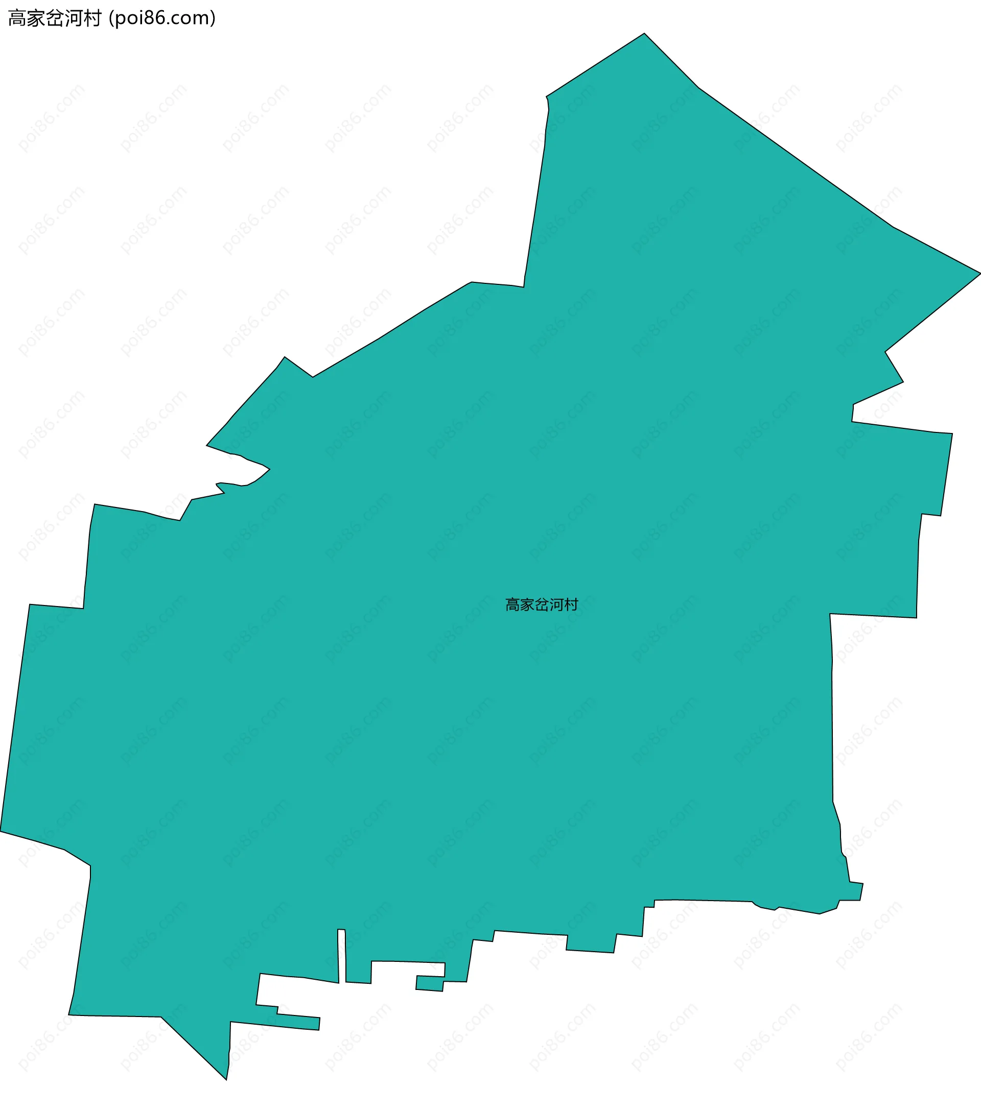 高家岔河村边界地图