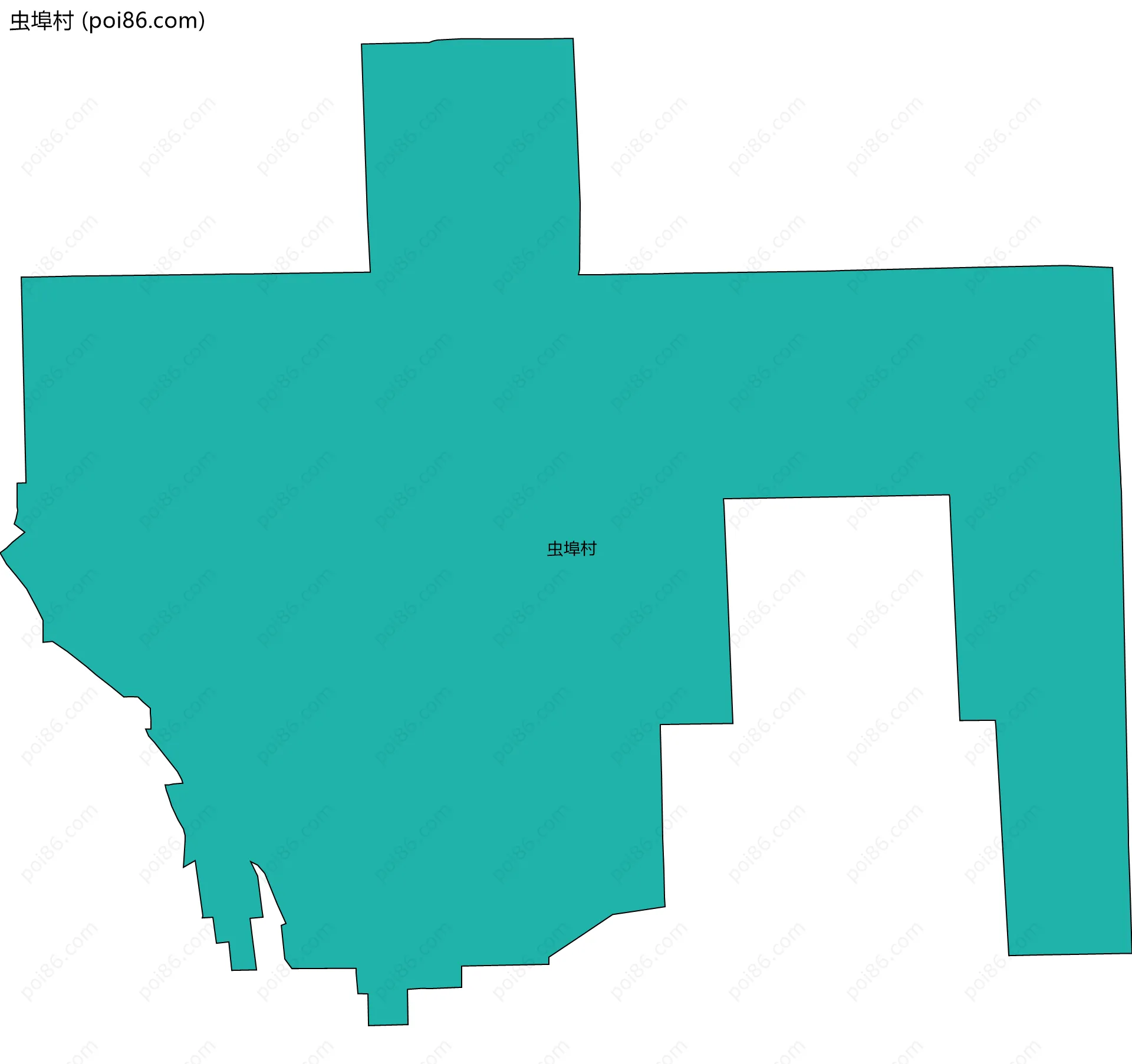 虫埠村边界地图