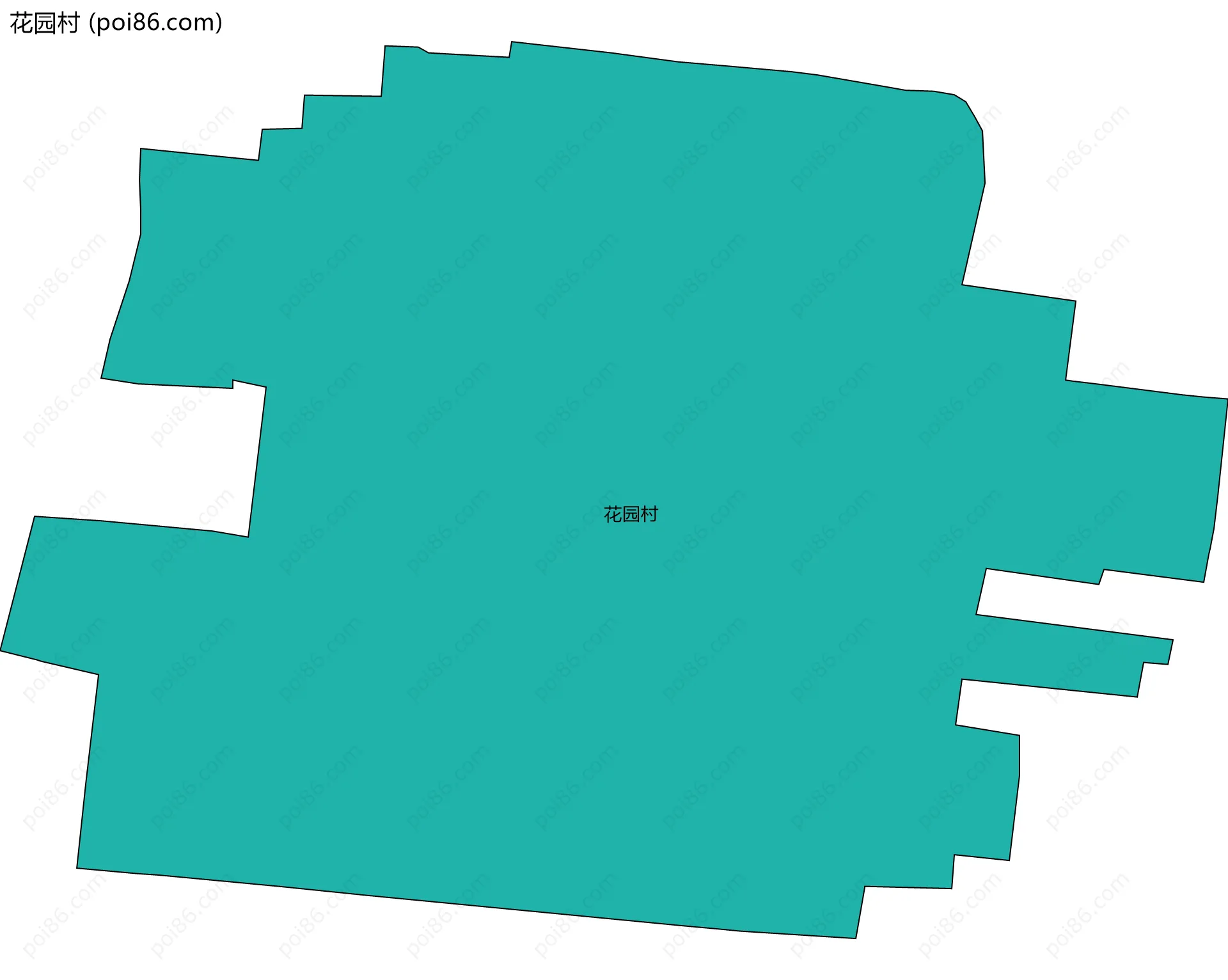 花园村边界地图