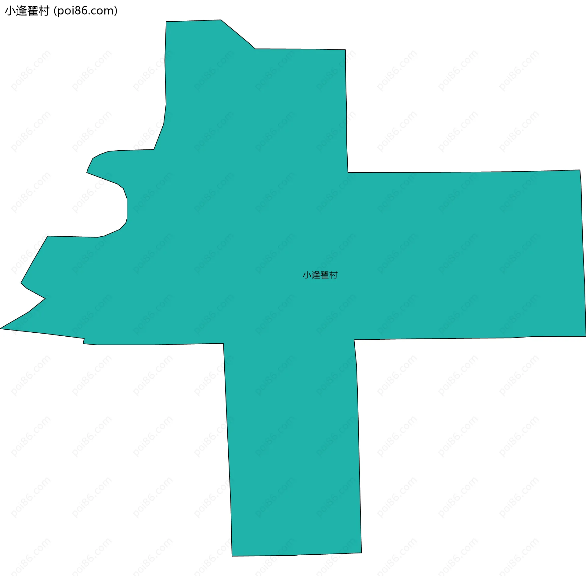 小逄翟村边界地图