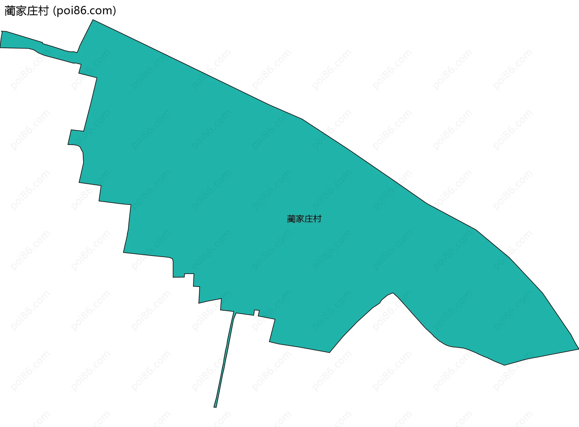 蔺家庄村边界地图