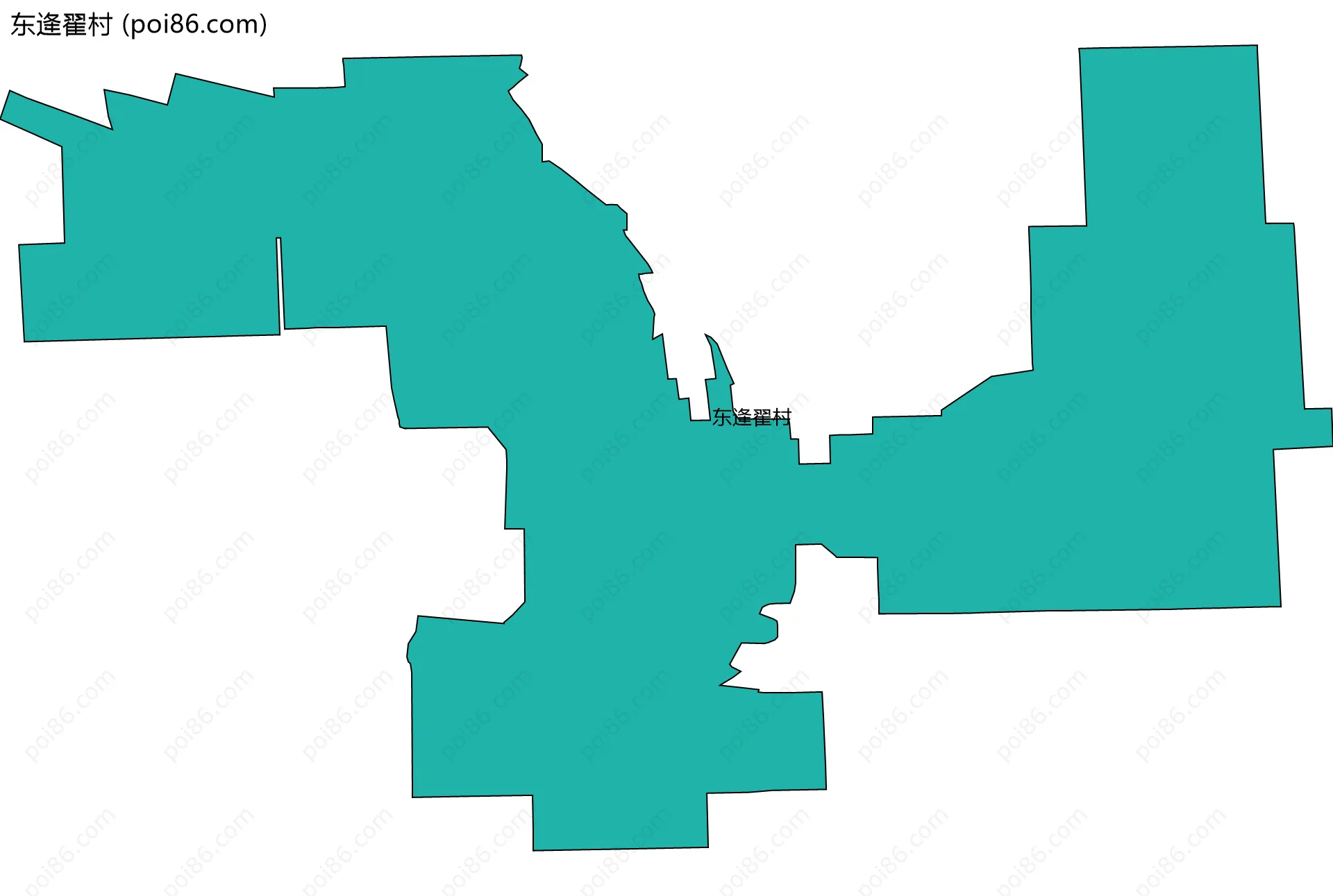 东逄翟村边界地图