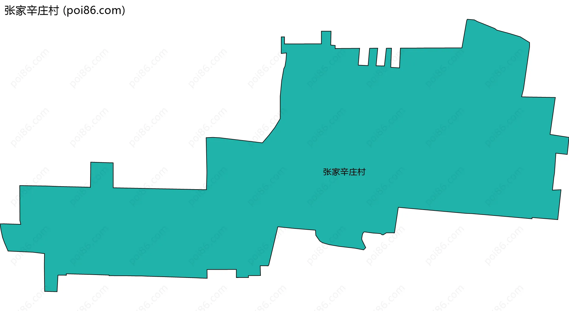 张家辛庄村边界地图