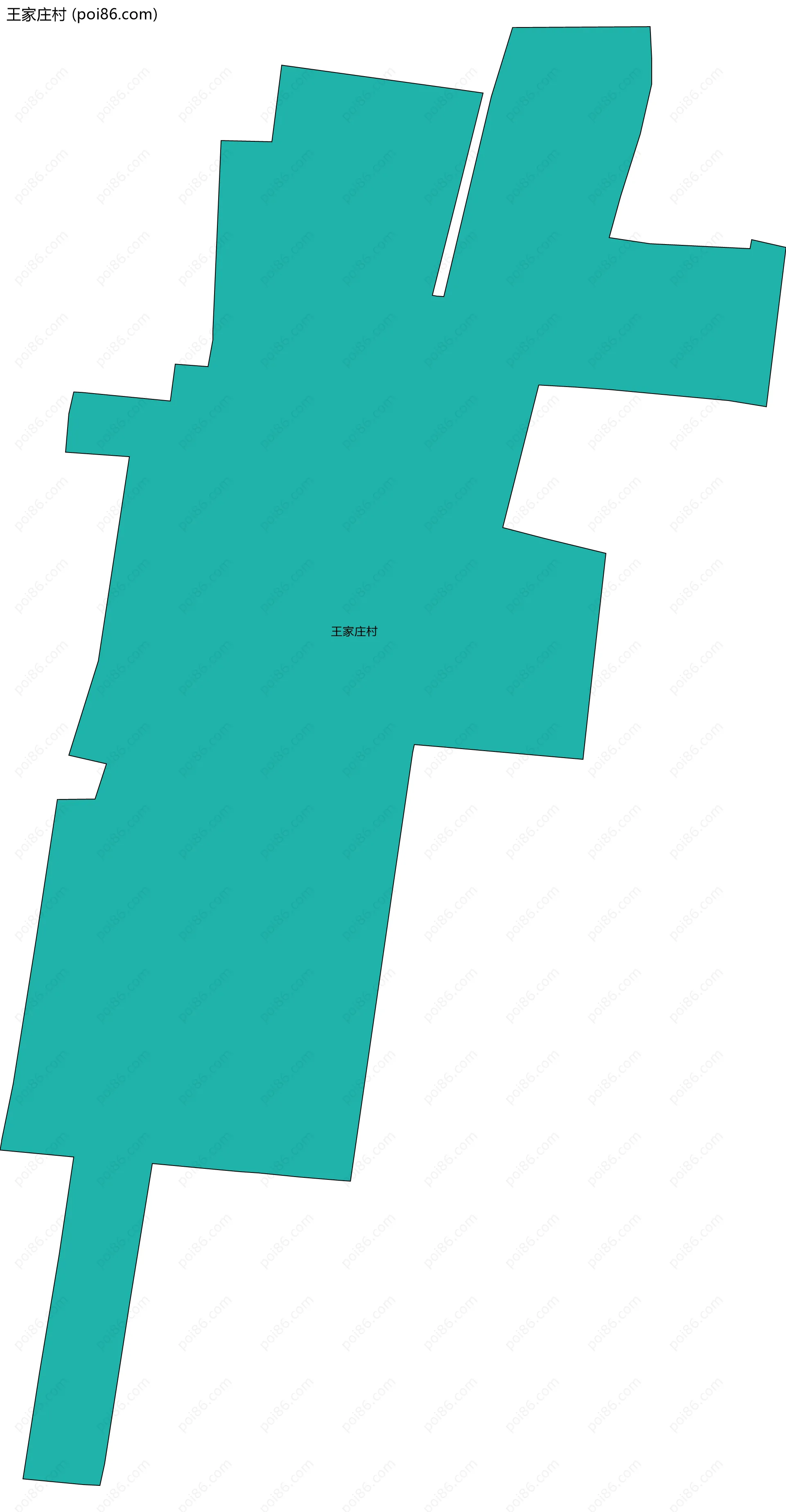 王家庄村边界地图