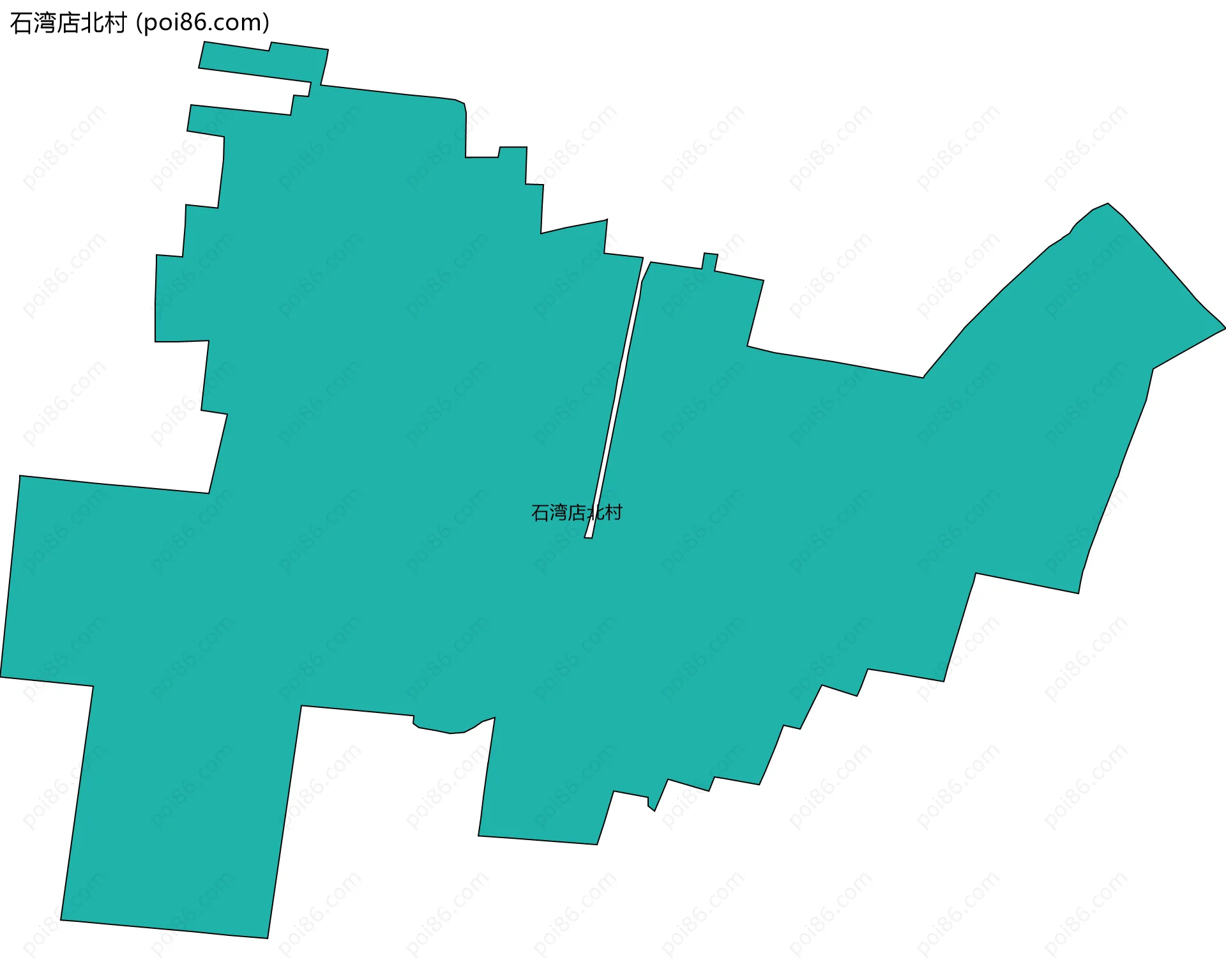 石湾店北村边界地图
