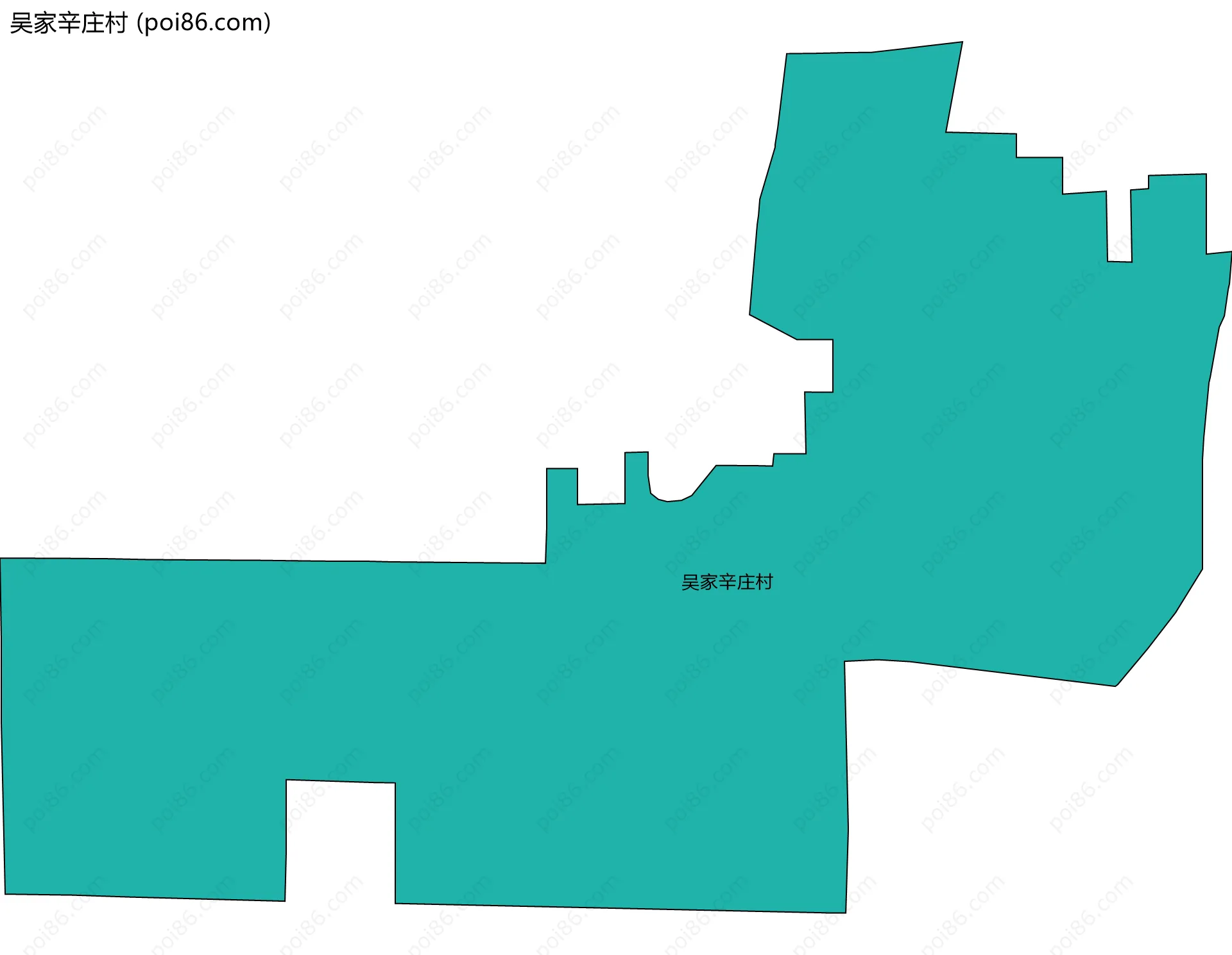 吴家辛庄村边界地图