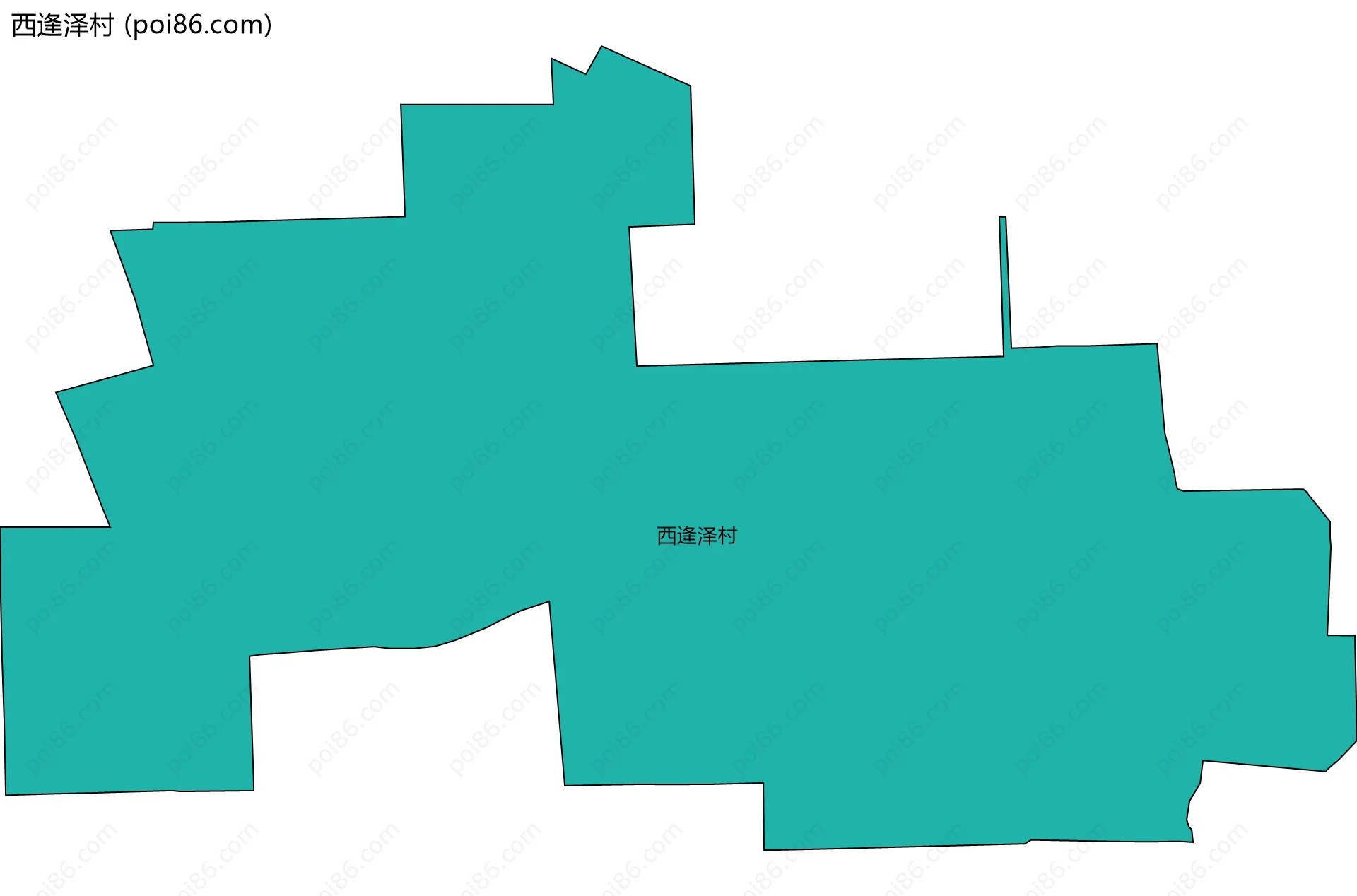 西逄泽村边界地图