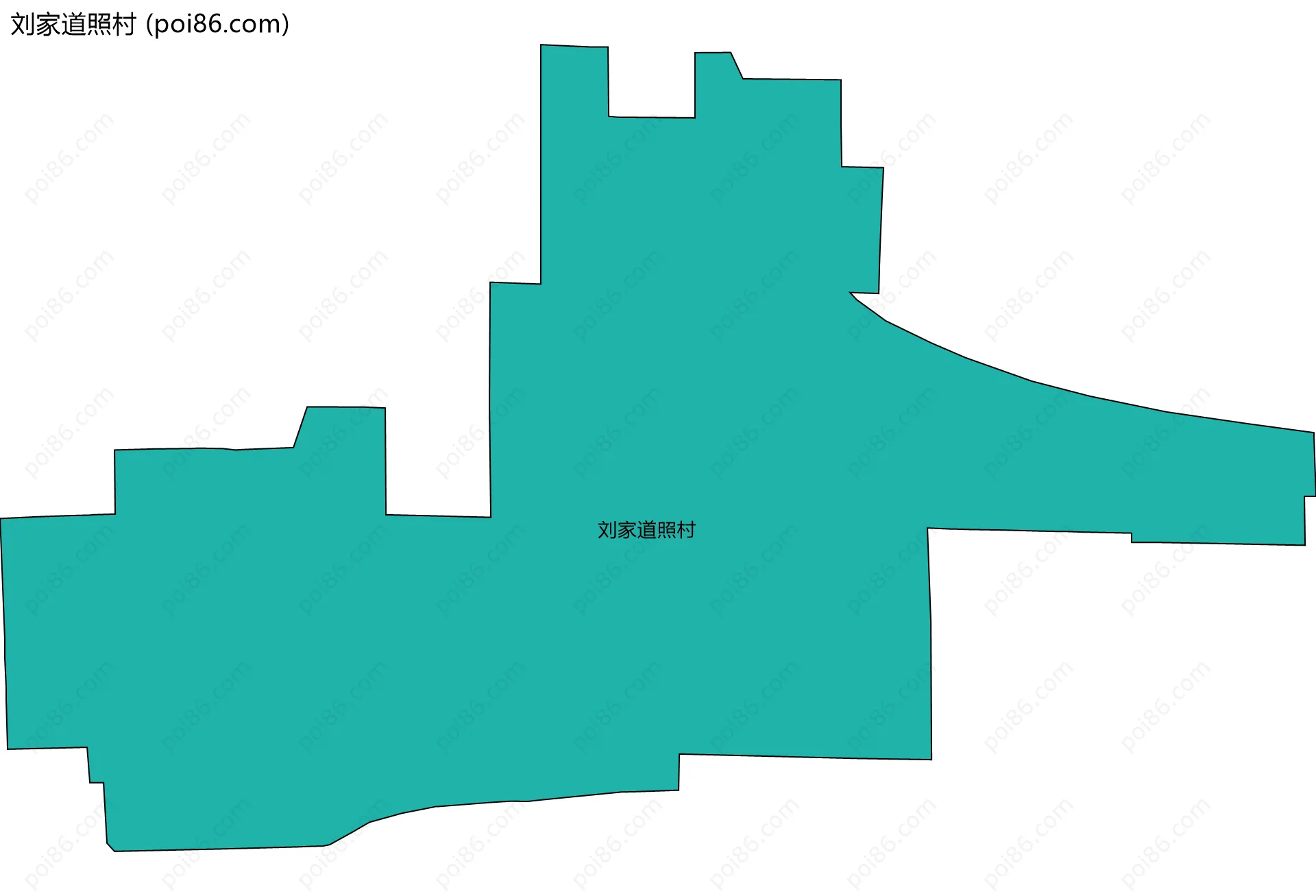 刘家道照村边界地图