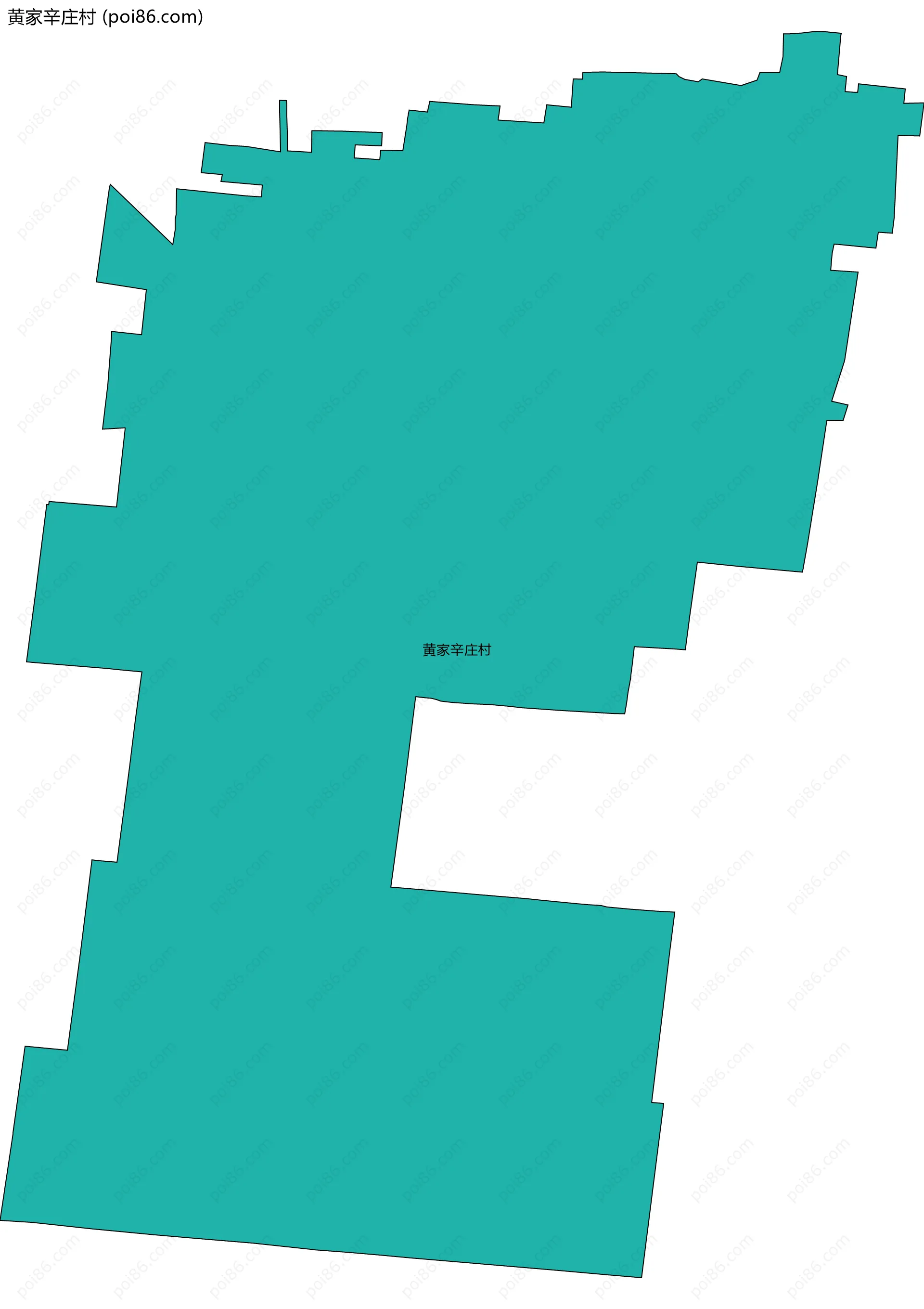 黄家辛庄村边界地图