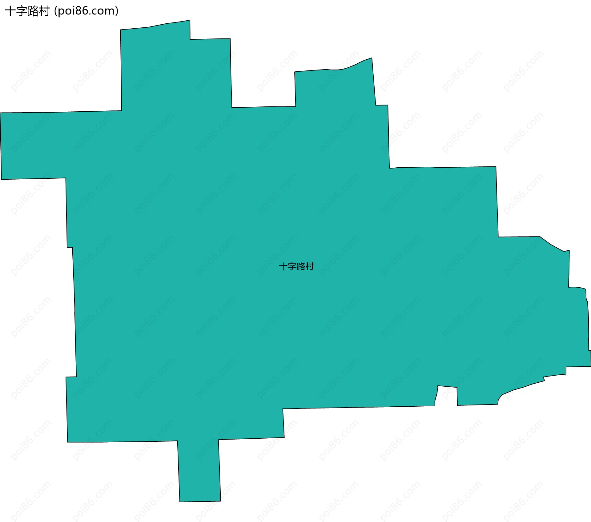 十字路村边界地图