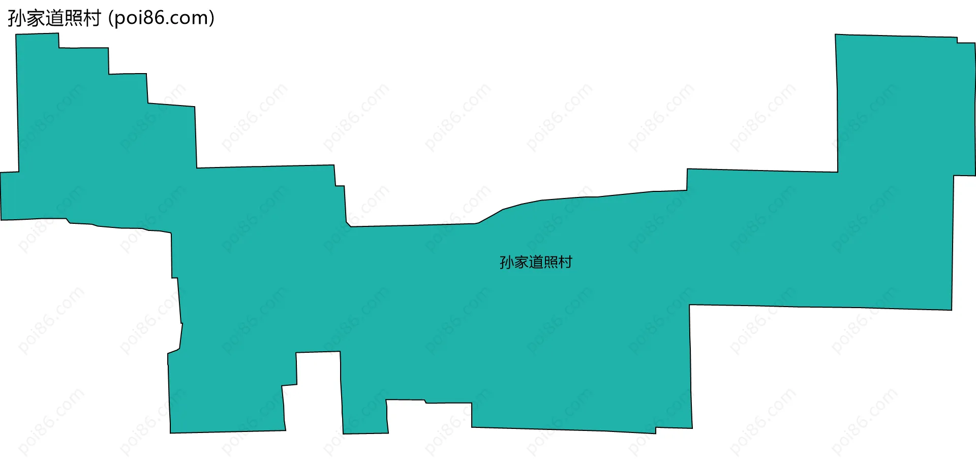 孙家道照村边界地图