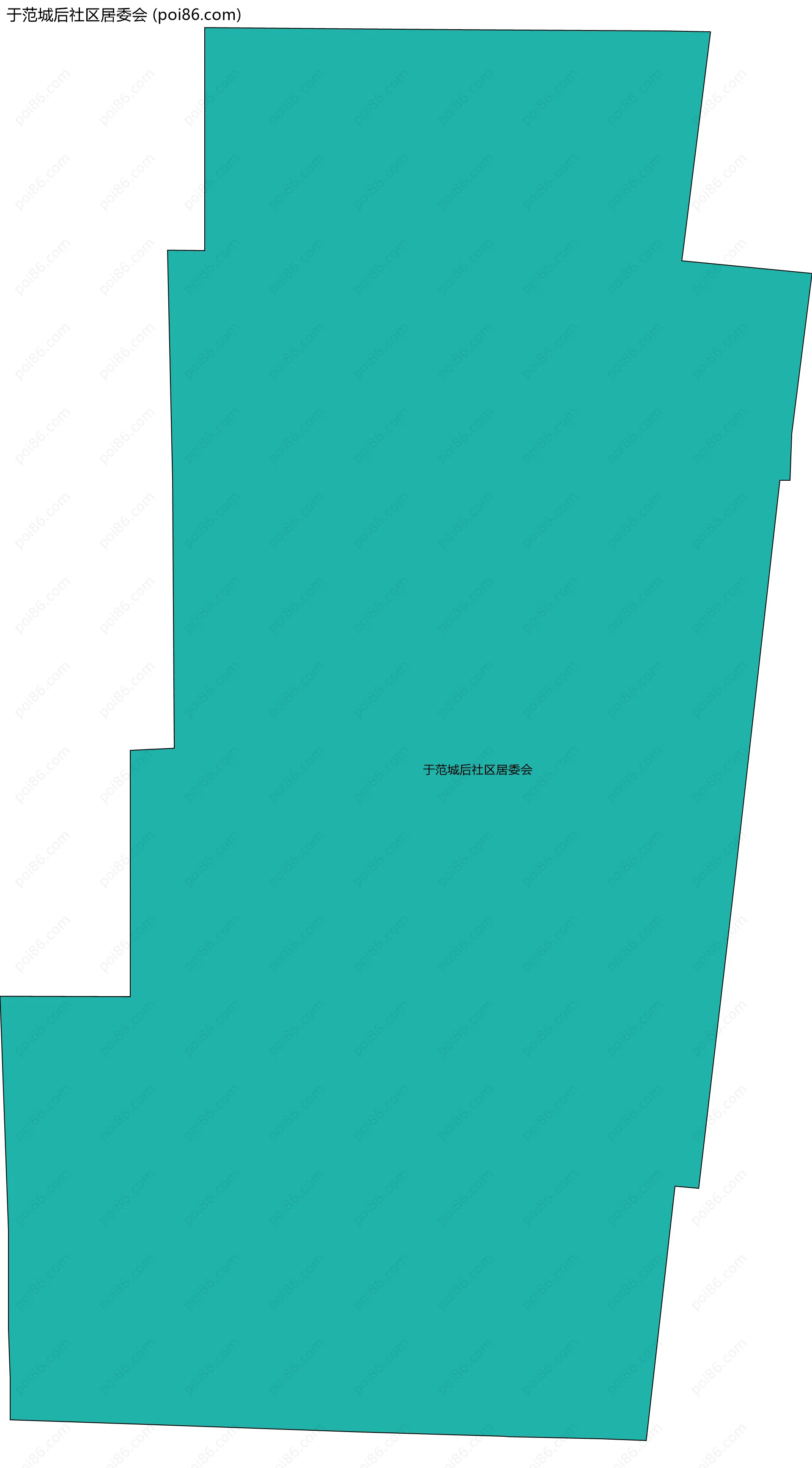 于范城后社区居委会边界地图