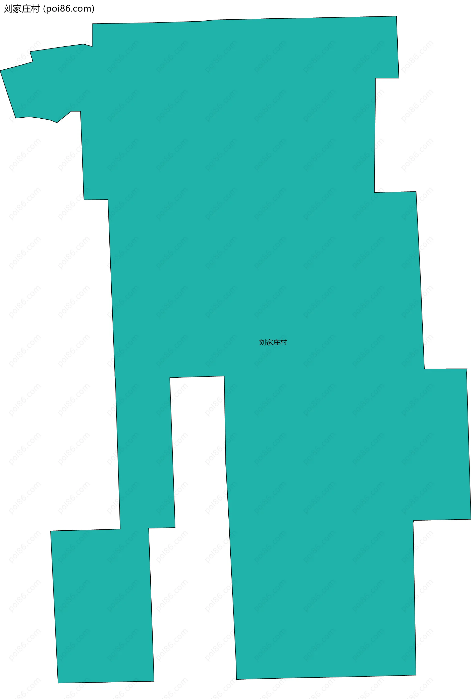 刘家庄村边界地图