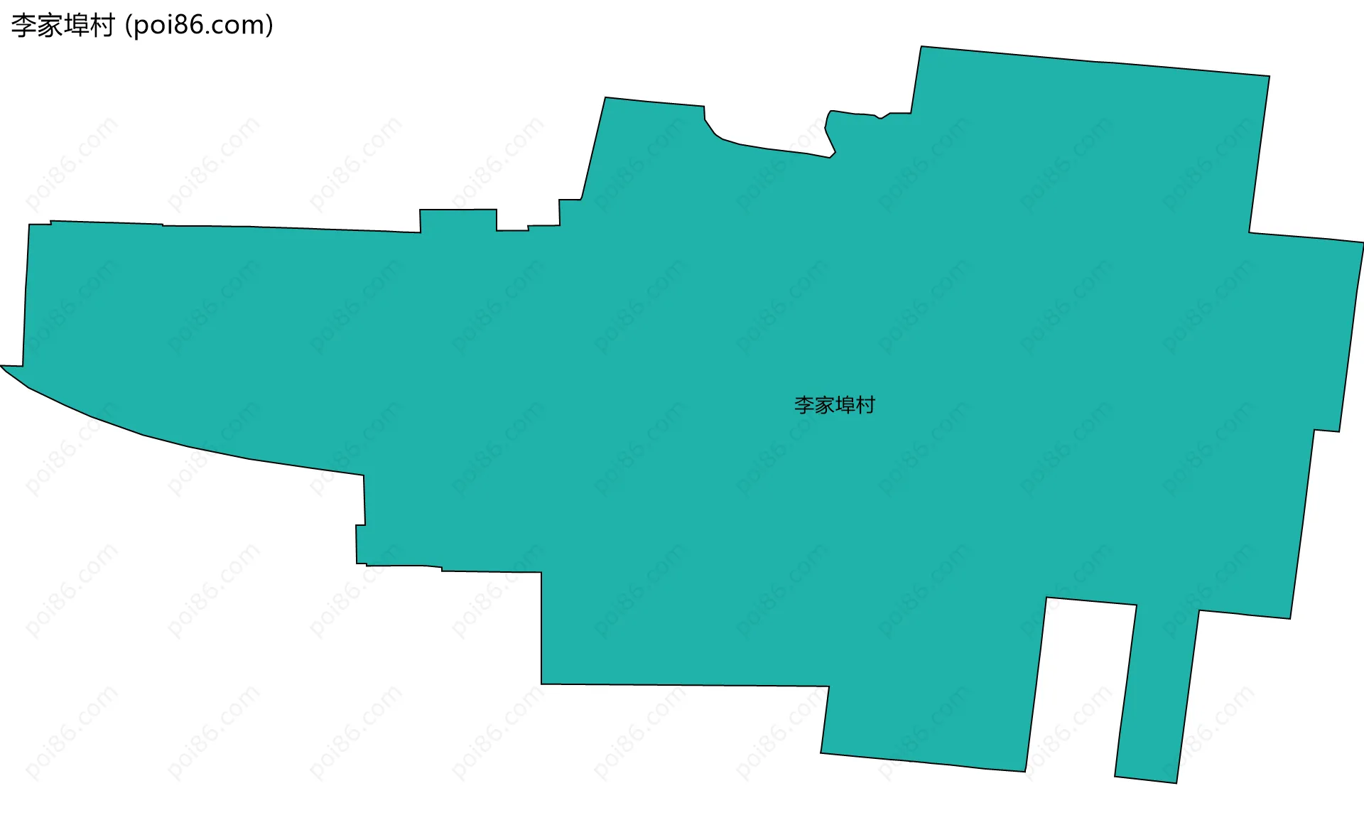 李家埠村边界地图