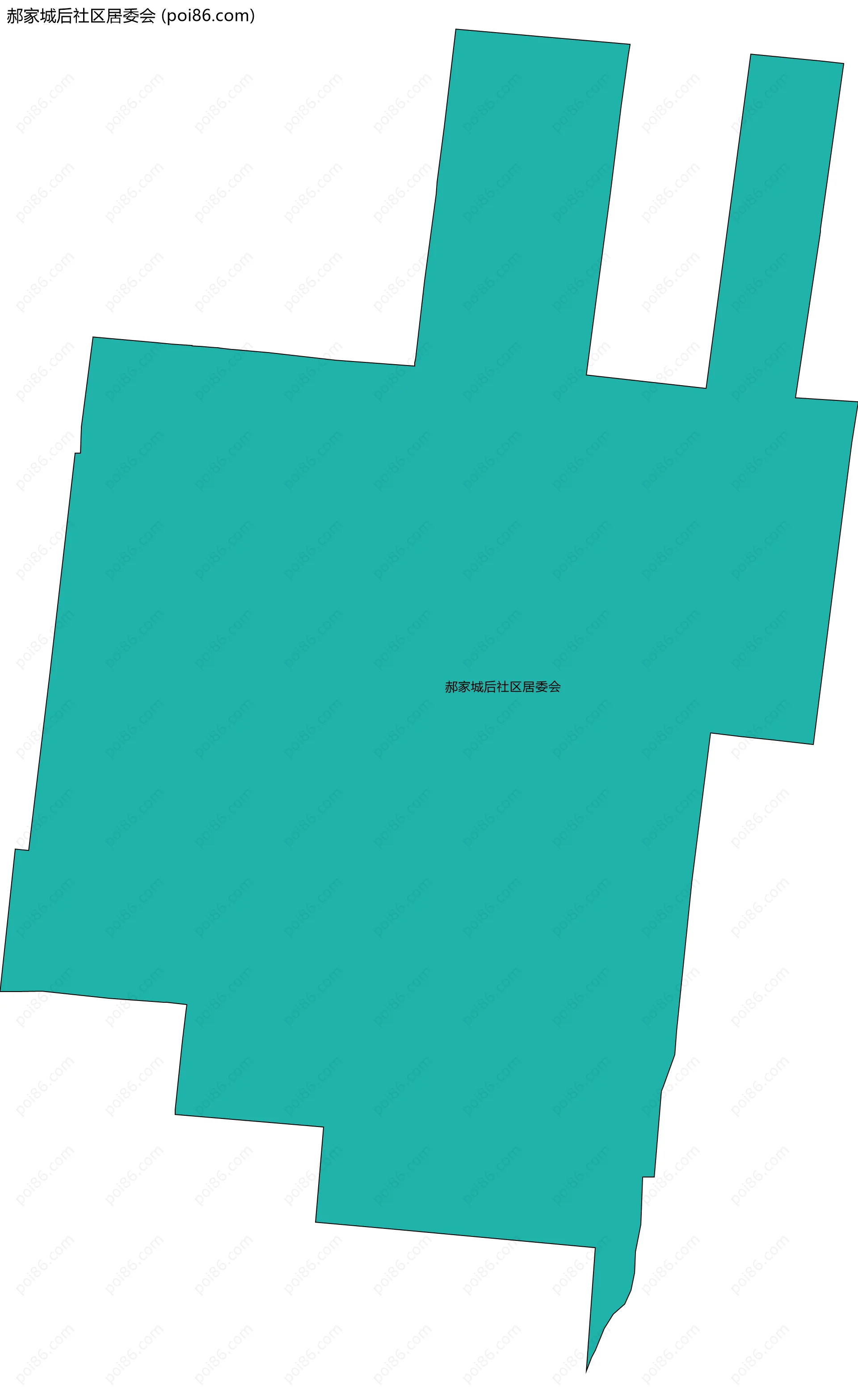 郝家城后社区居委会边界地图