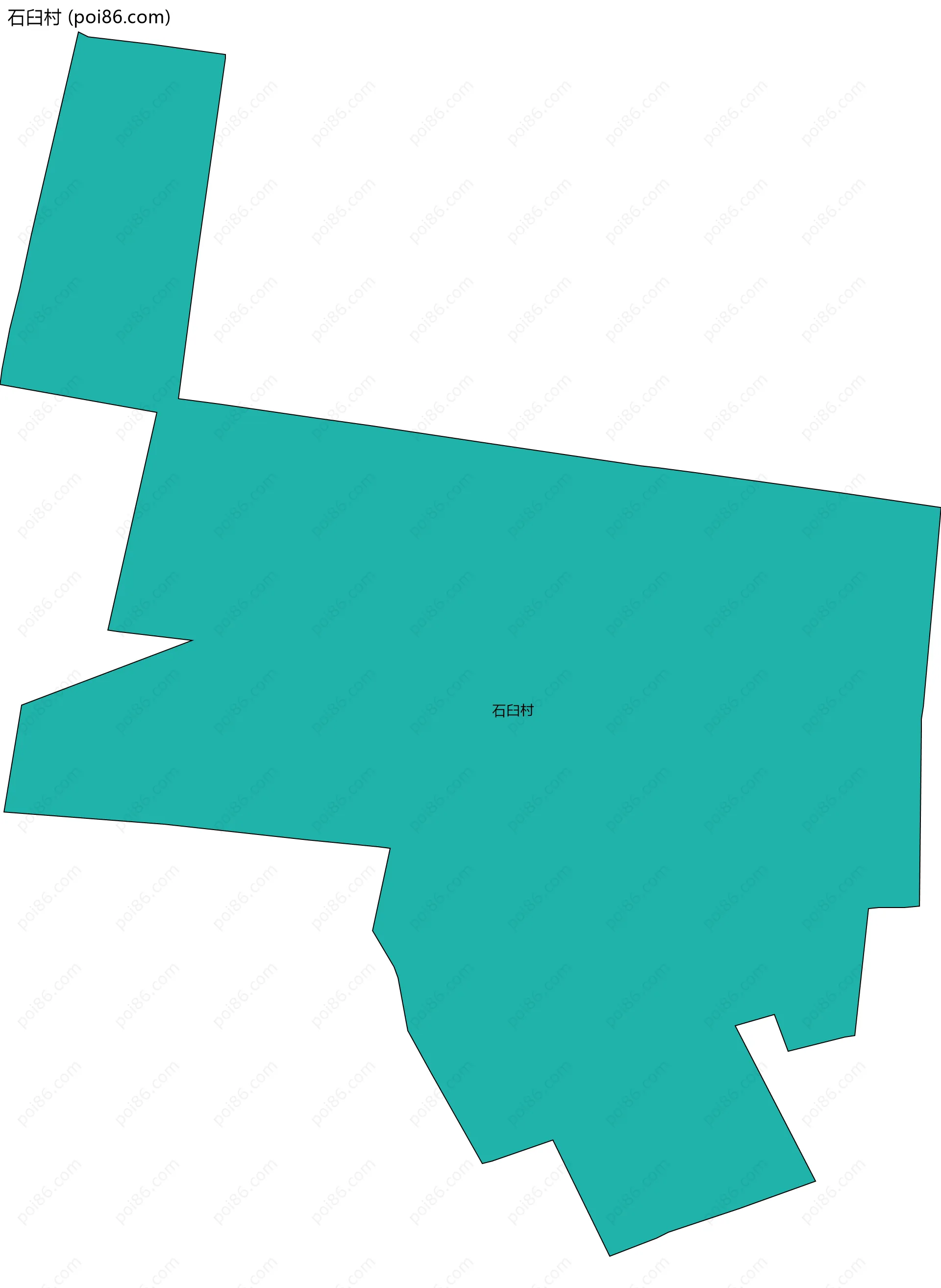 石臼村边界地图