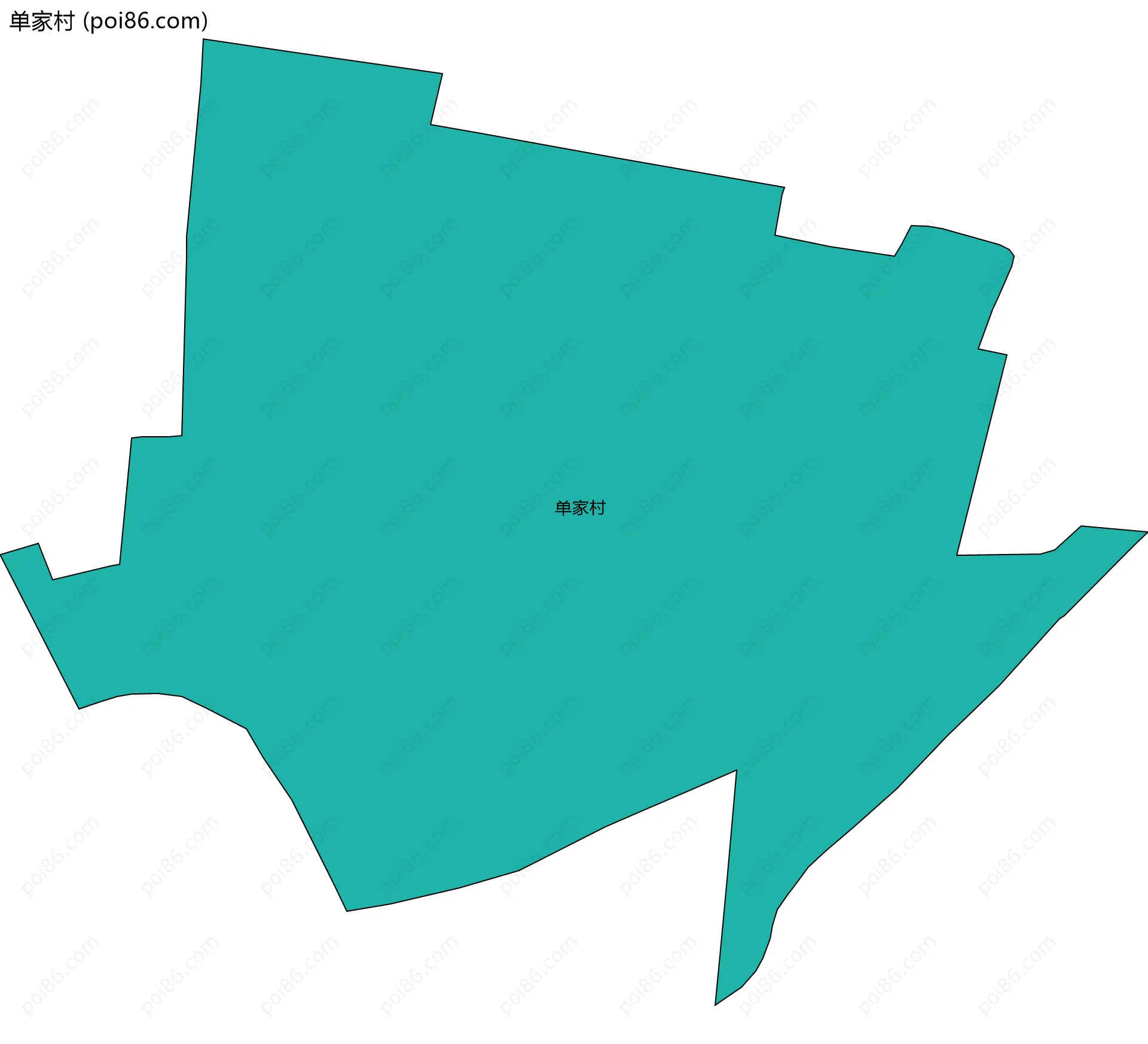 单家村边界地图