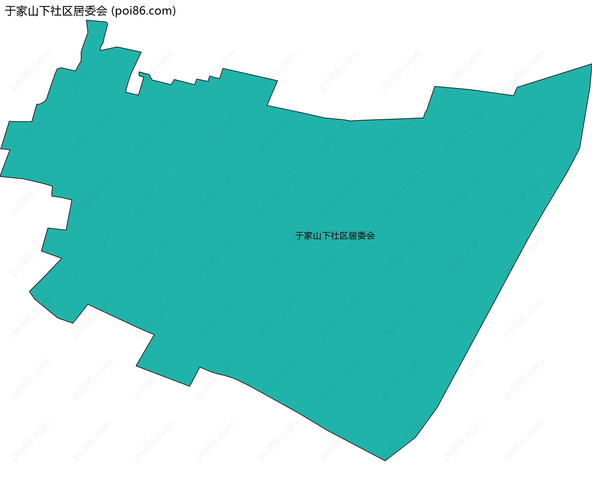于家山下社区居委会边界地图