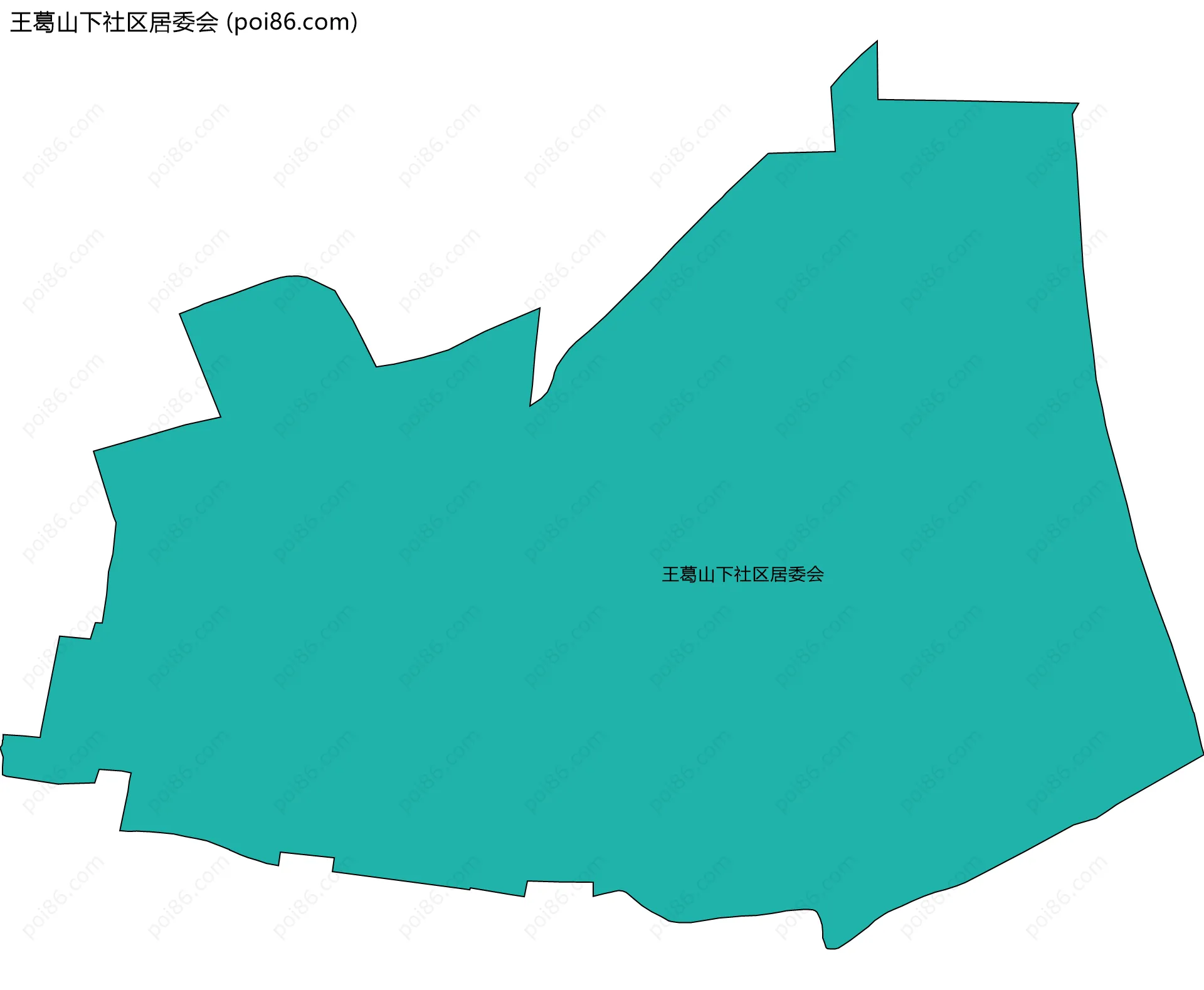 王葛山下社区居委会边界地图