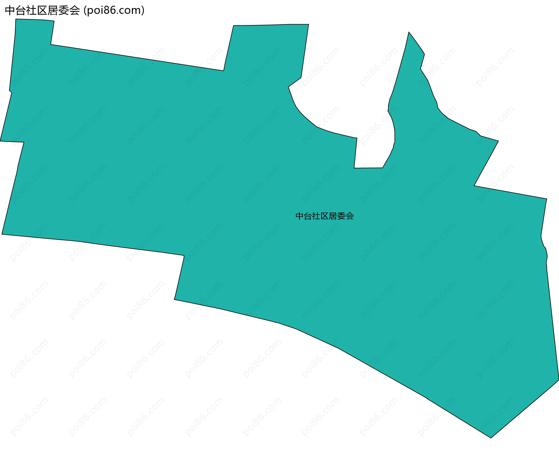 中台社区居委会边界地图