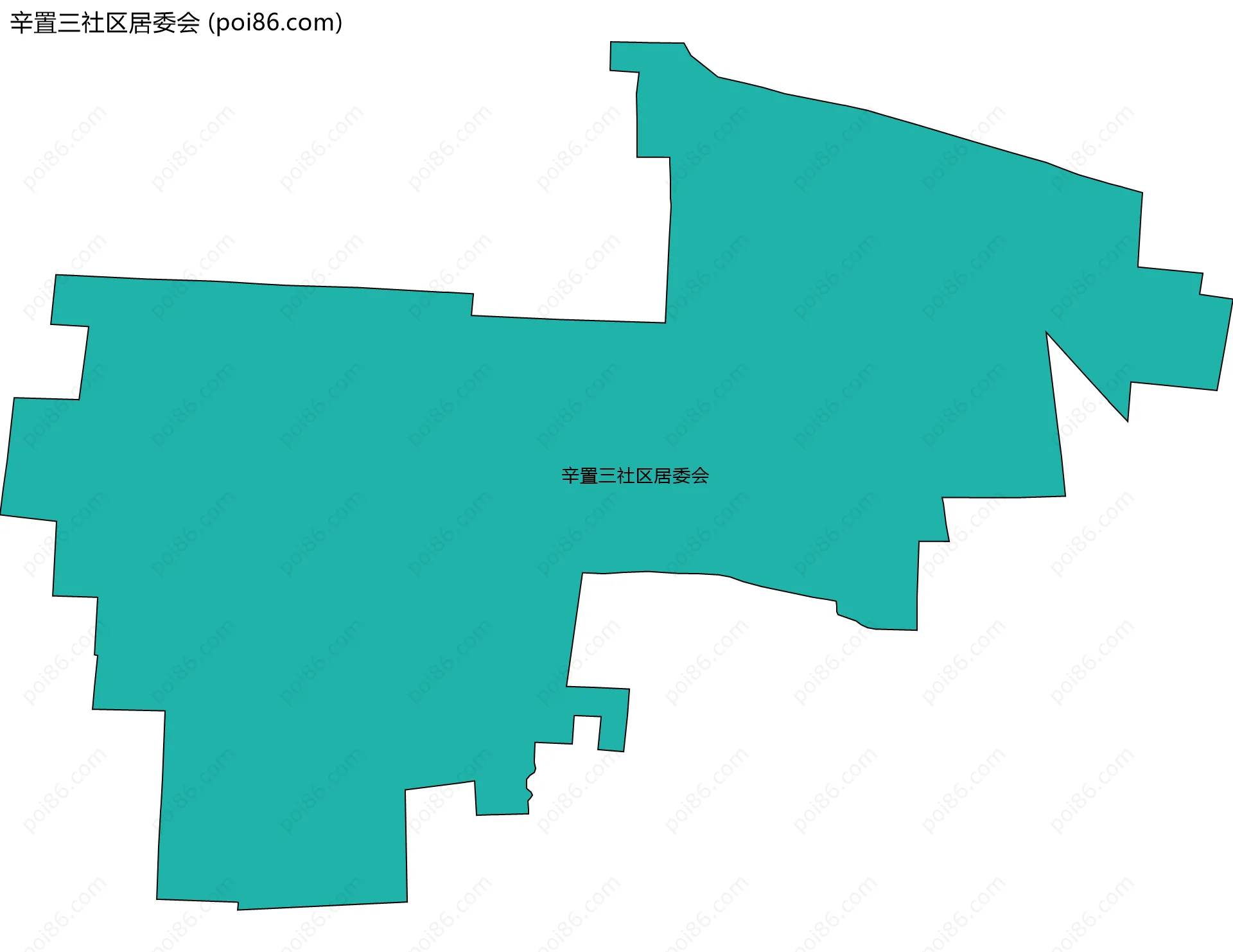 辛置三社区居委会边界地图