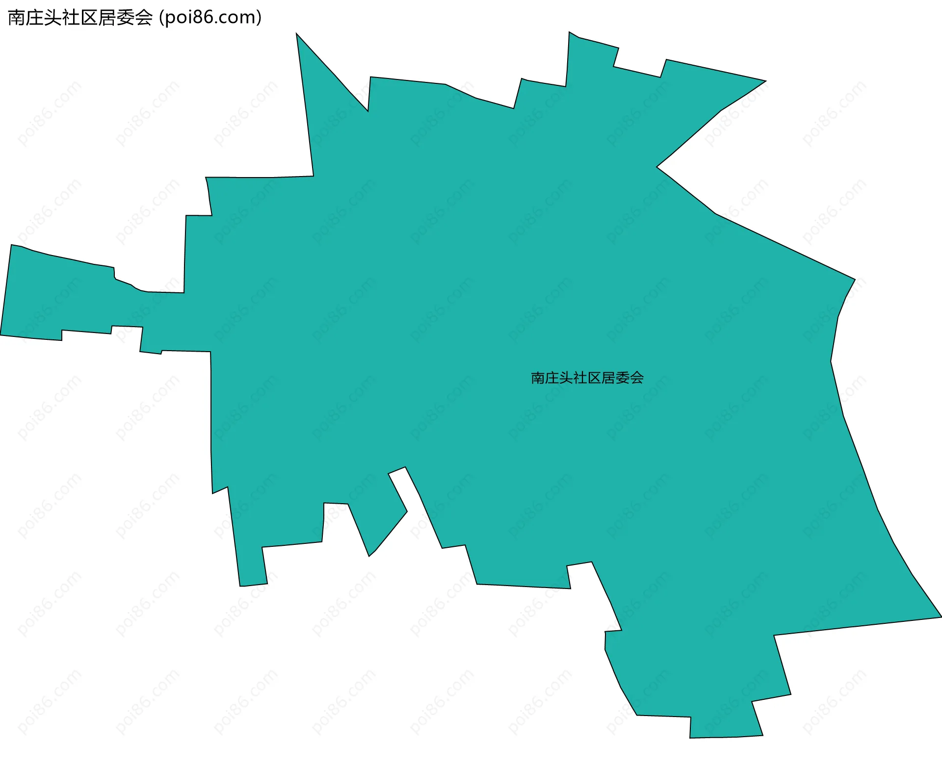 南庄头社区居委会边界地图