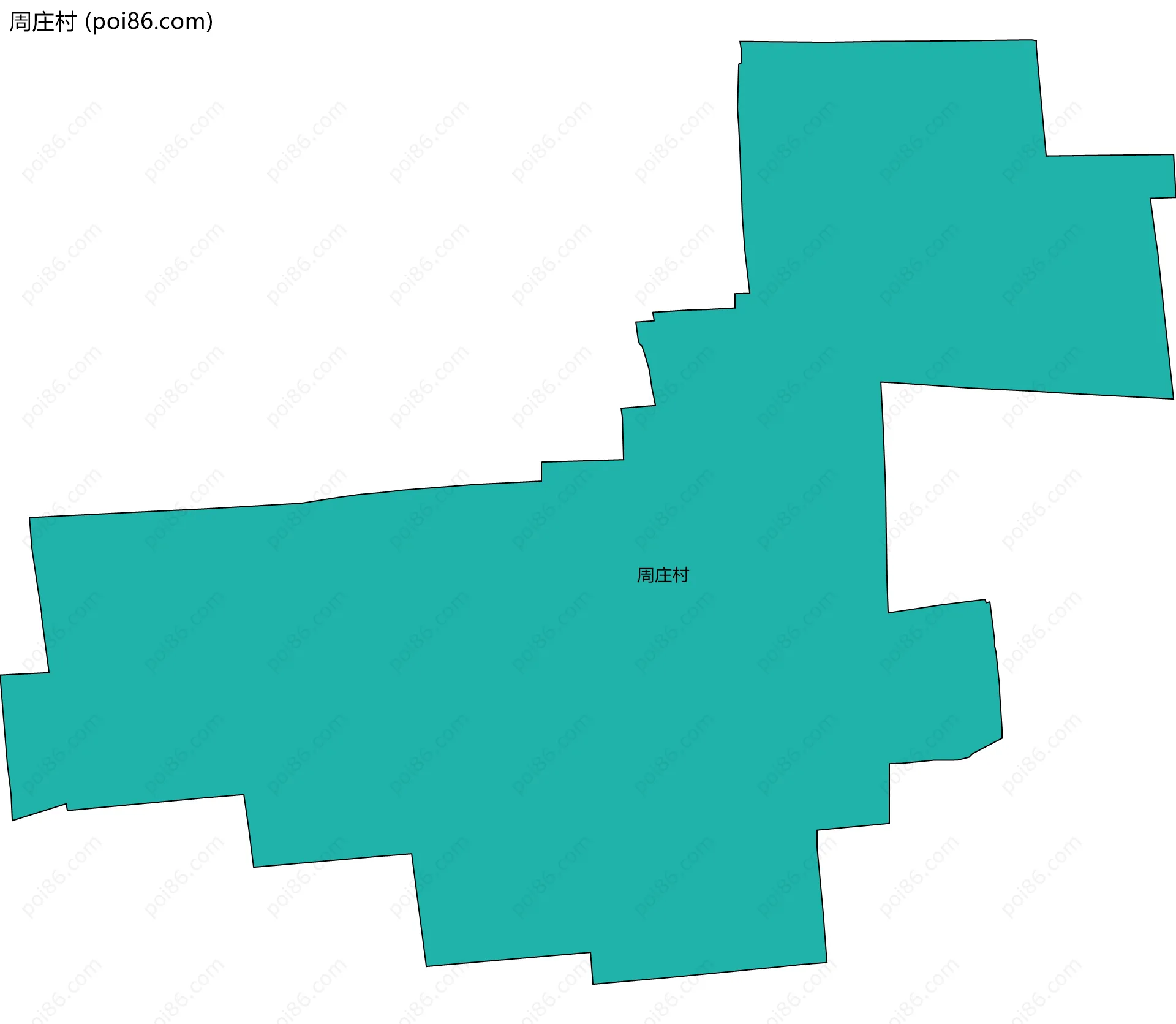 周庄村边界地图