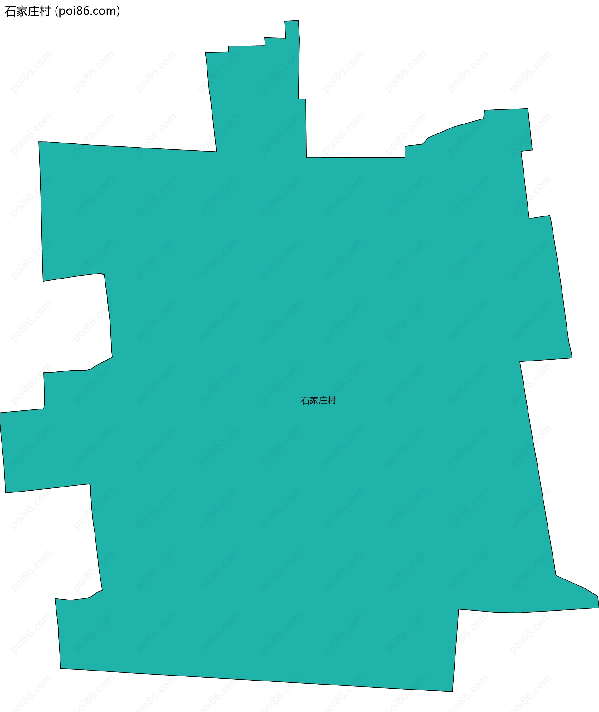 石家庄村边界地图