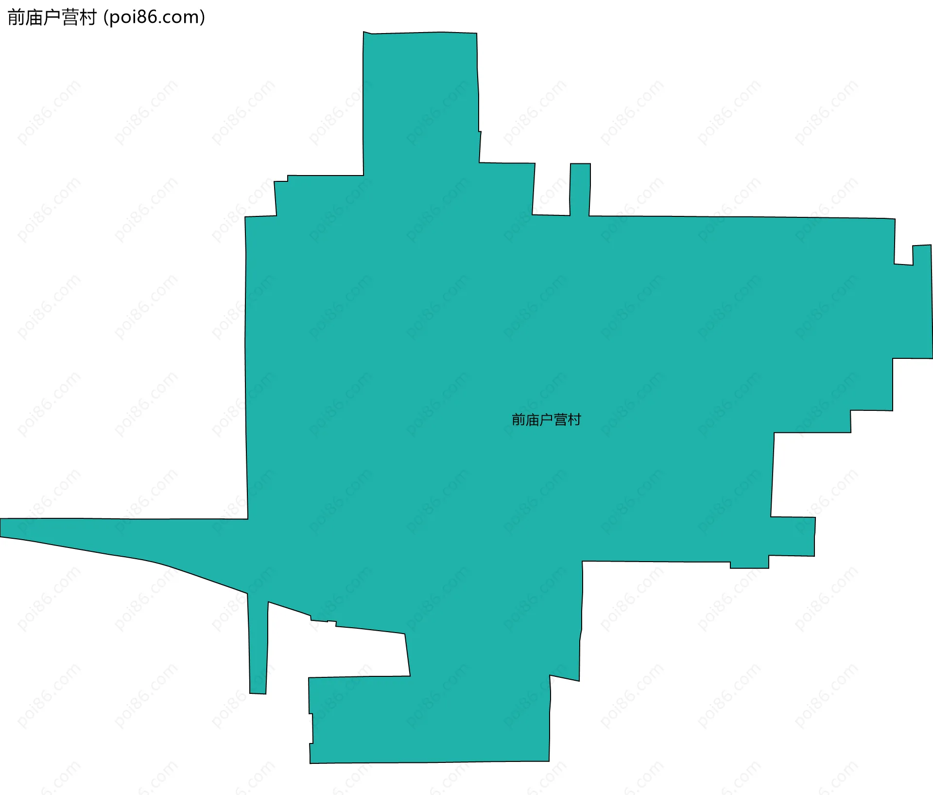 前庙户营村边界地图