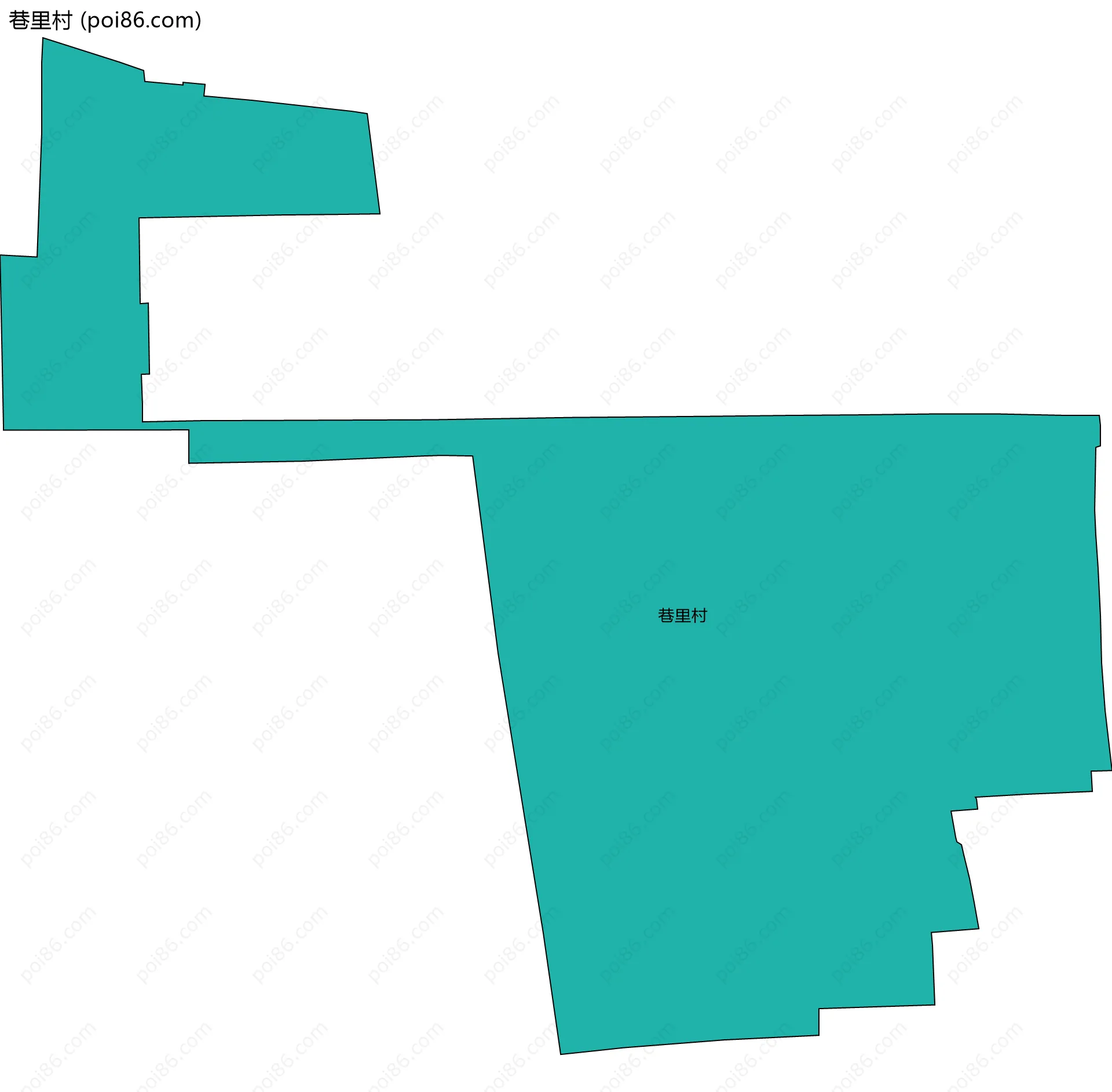 巷里村边界地图