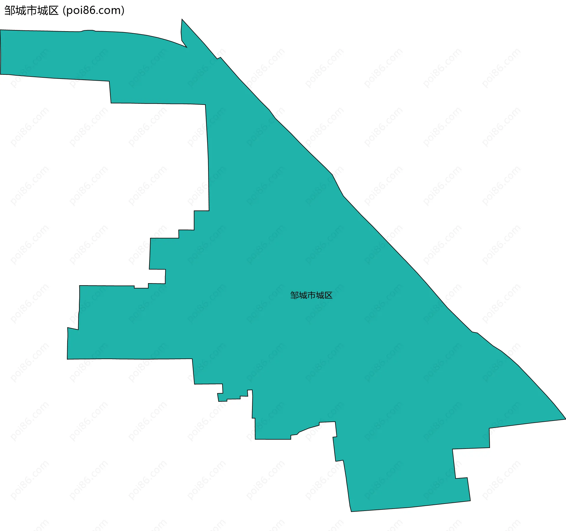 邹城市城区边界地图