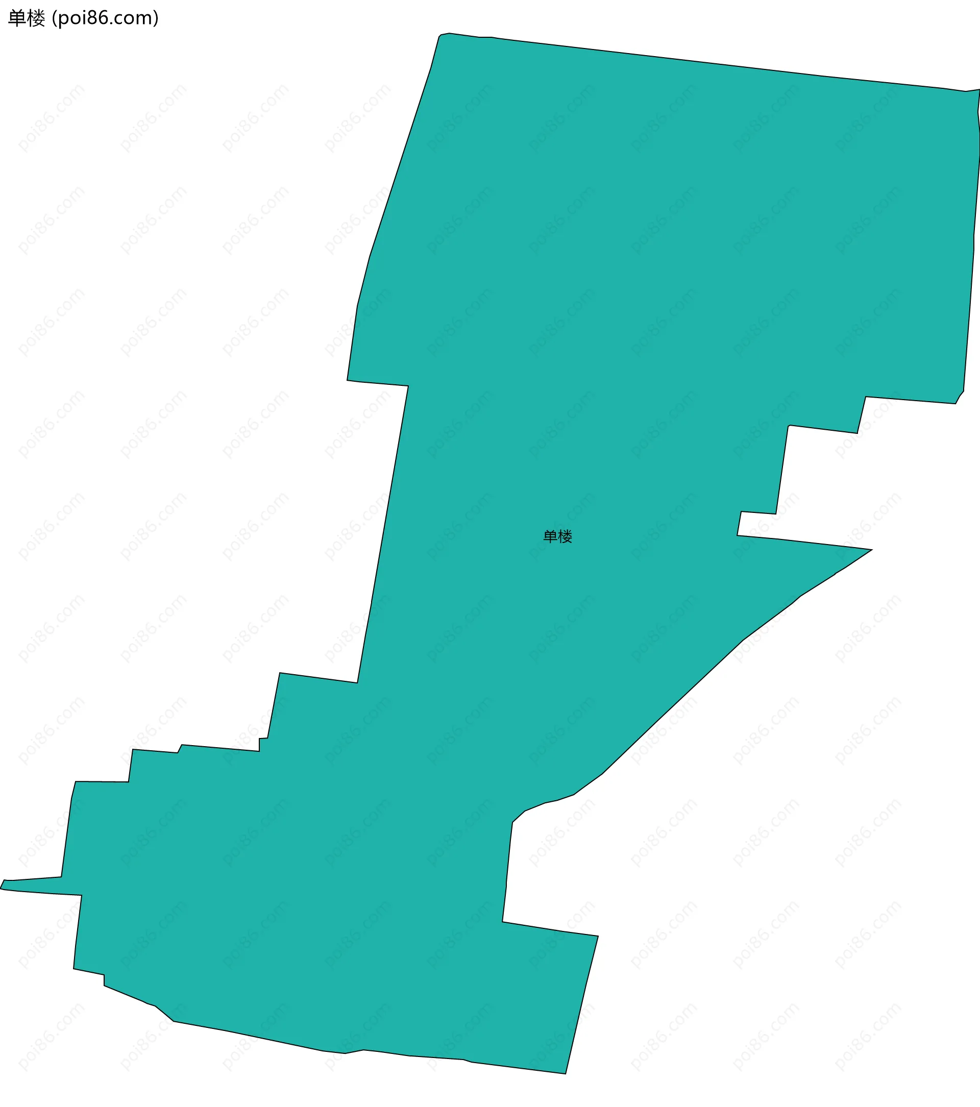 单楼边界地图