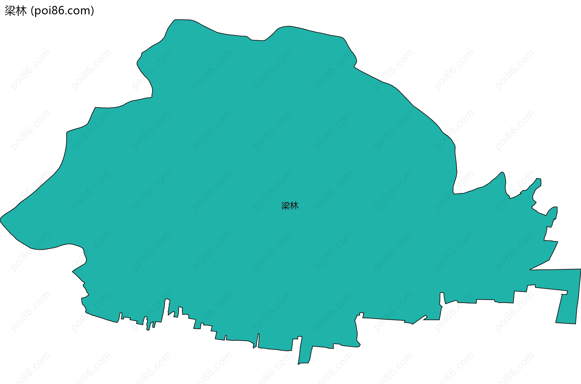 梁林边界地图