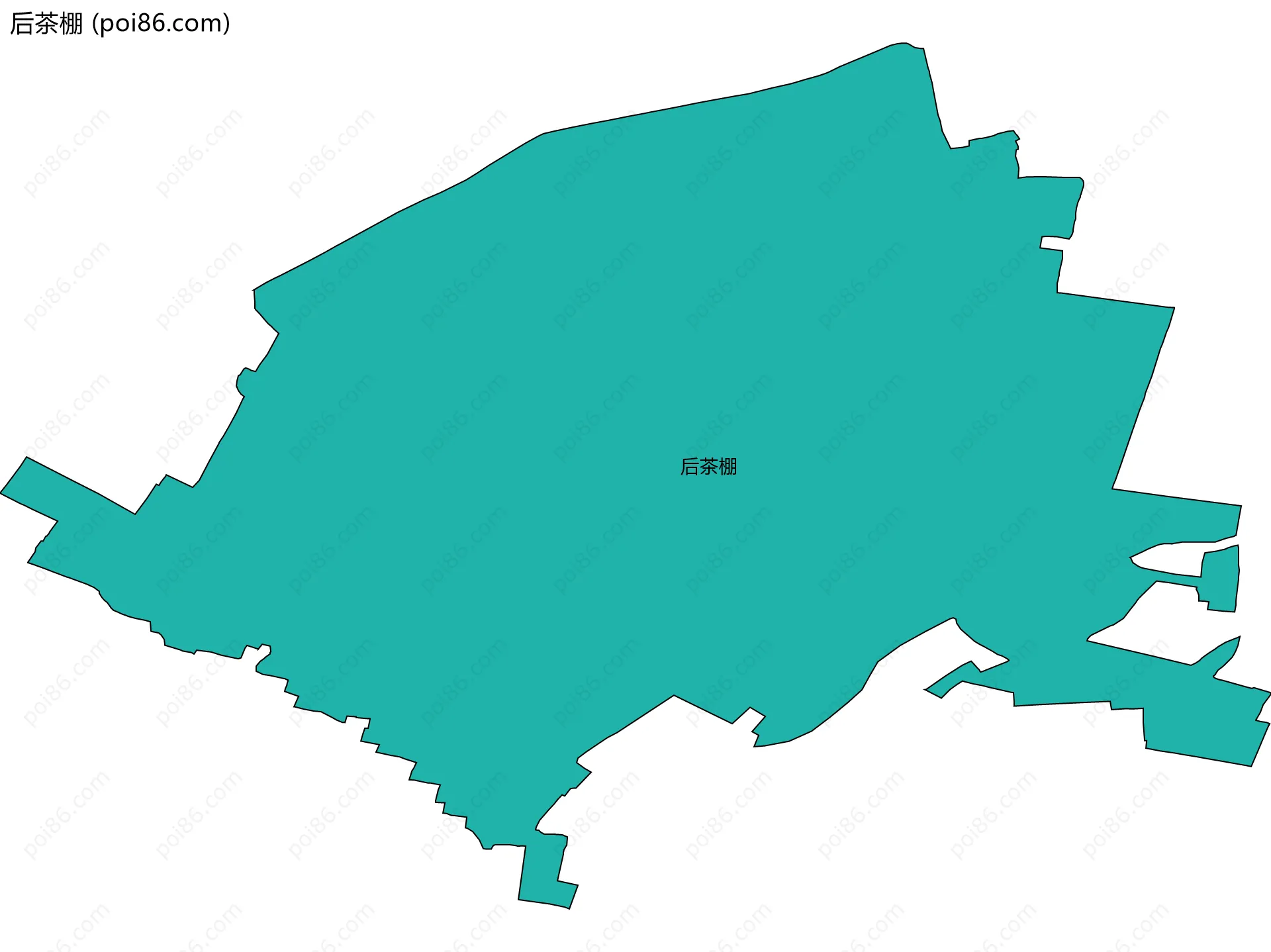 后茶棚边界地图