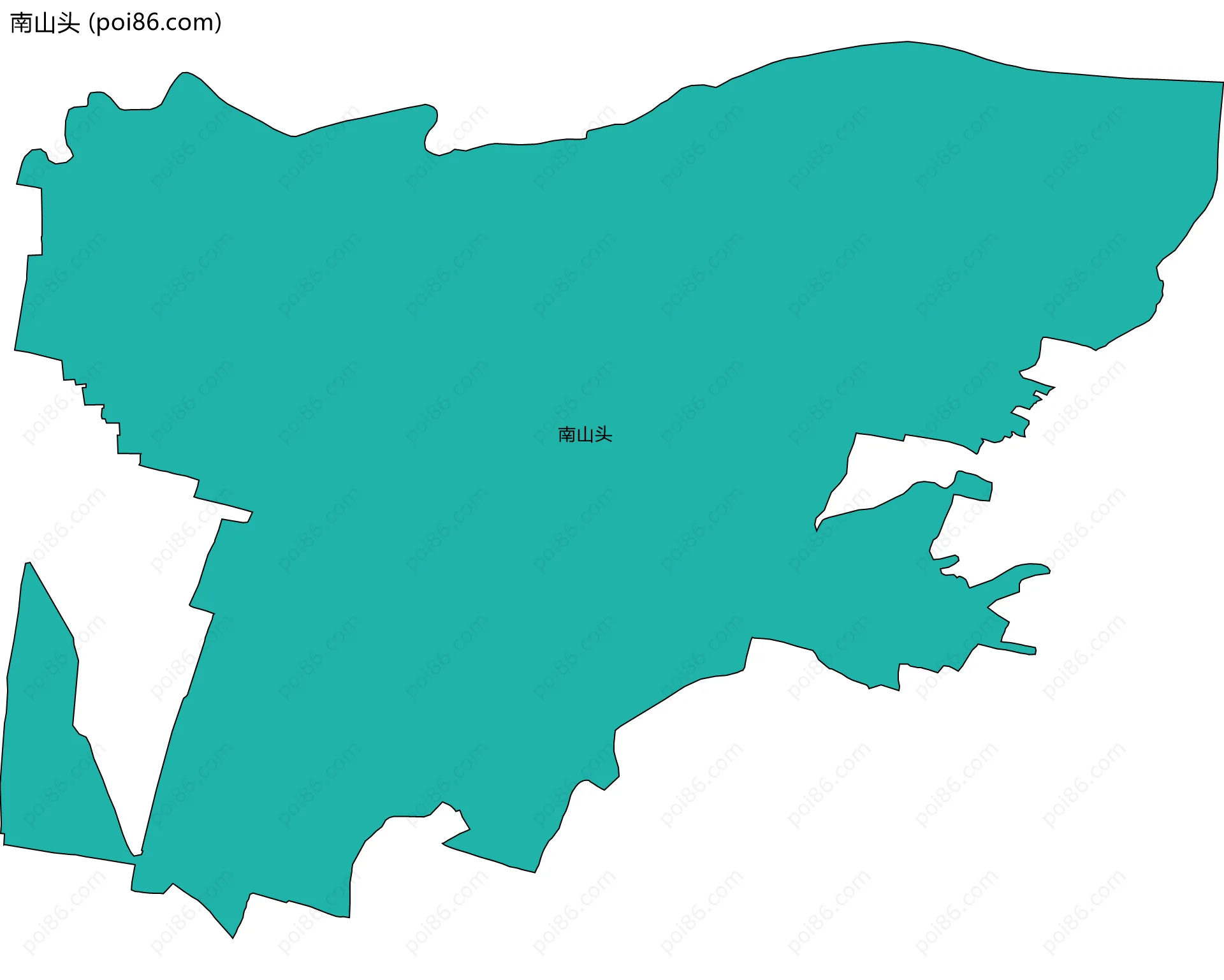 南山头边界地图