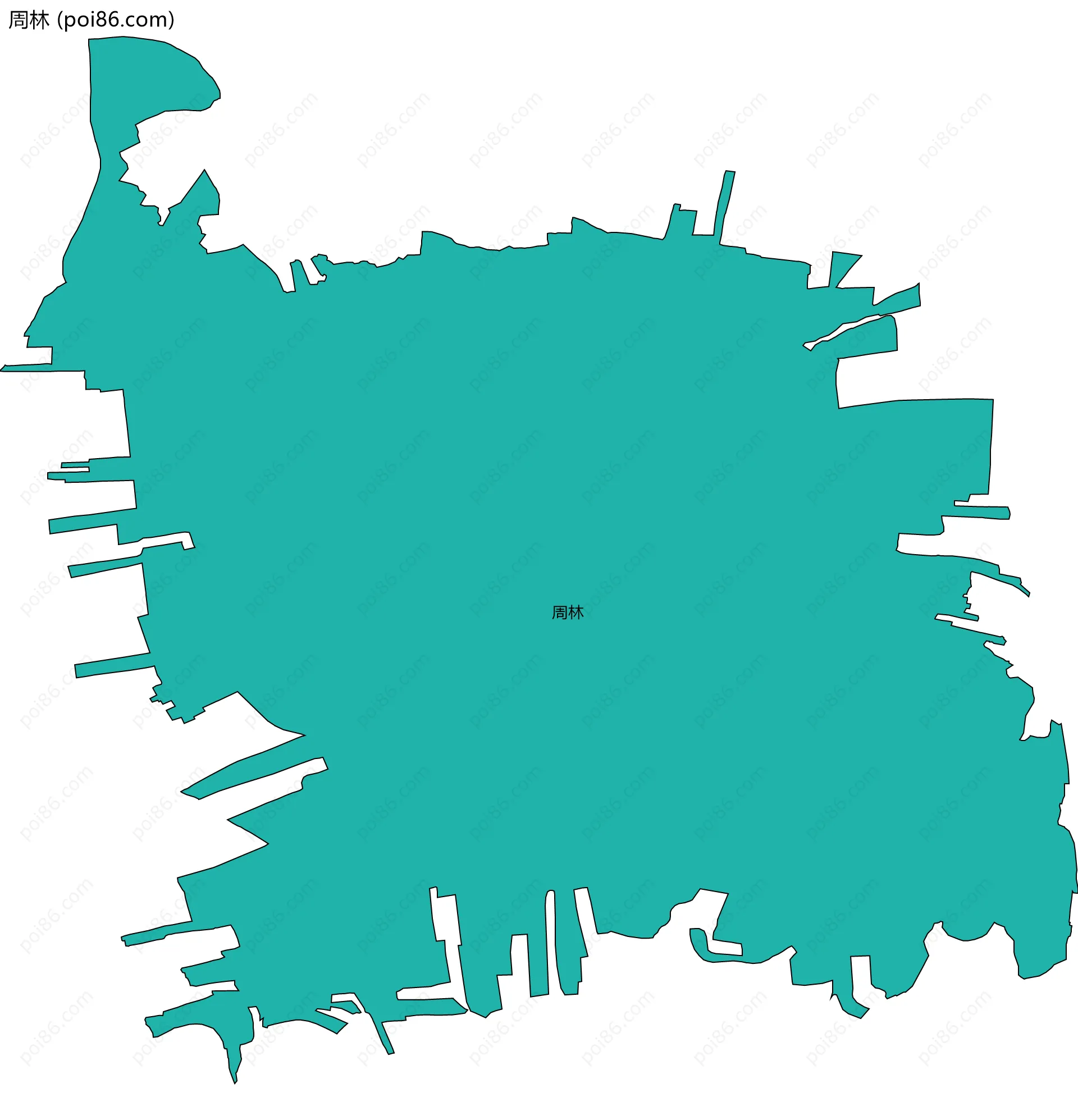 周林边界地图
