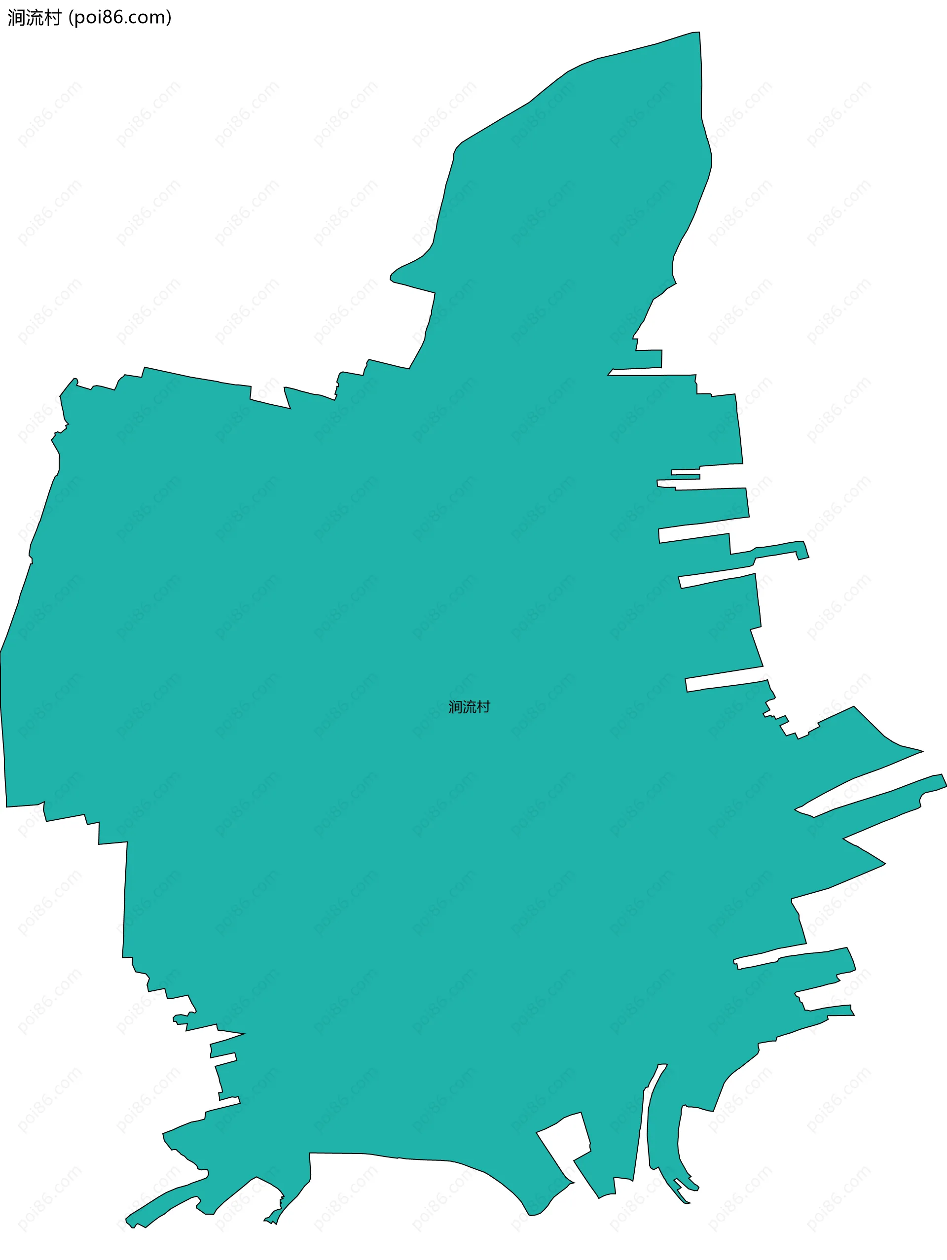 涧流村边界地图