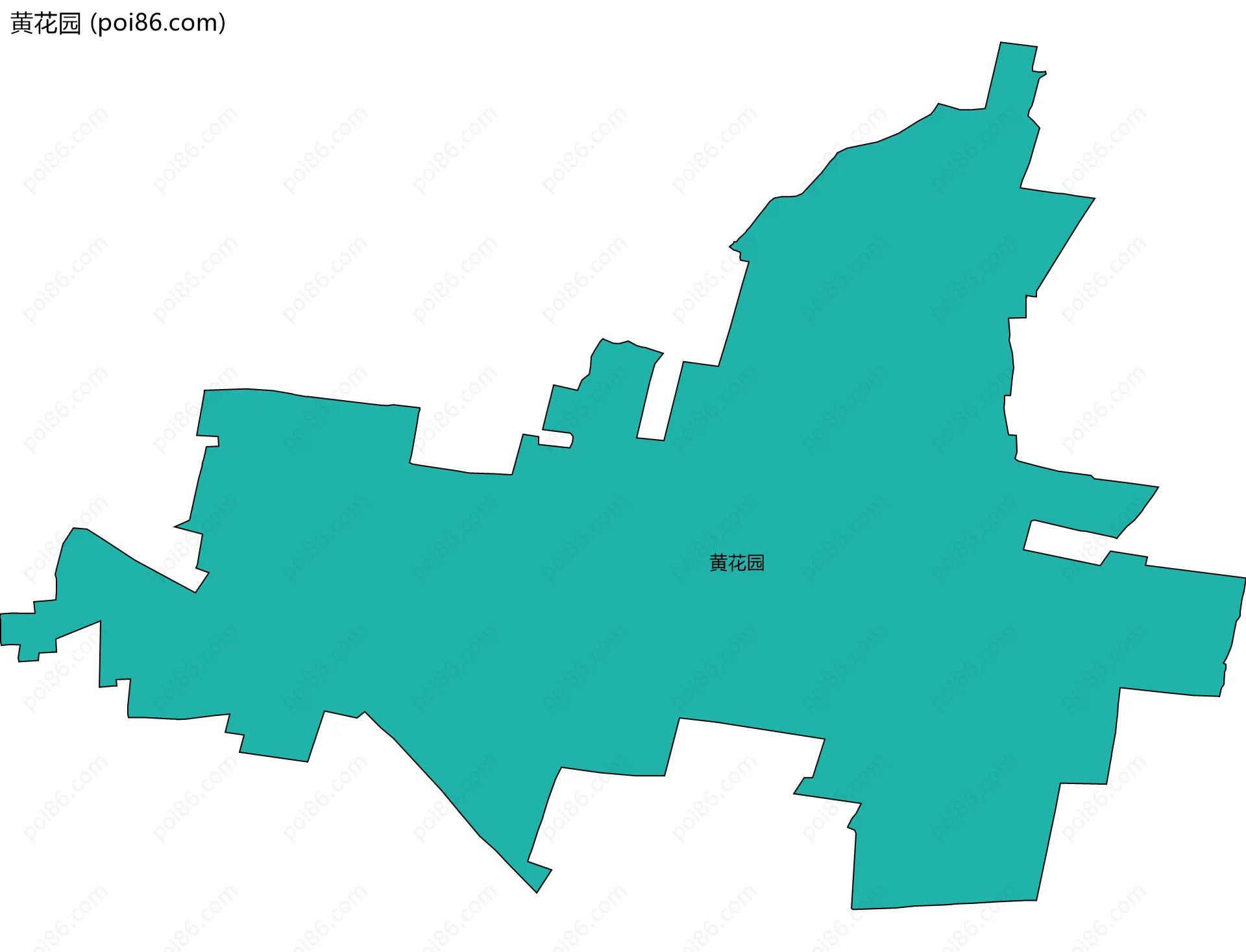 黄花园边界地图
