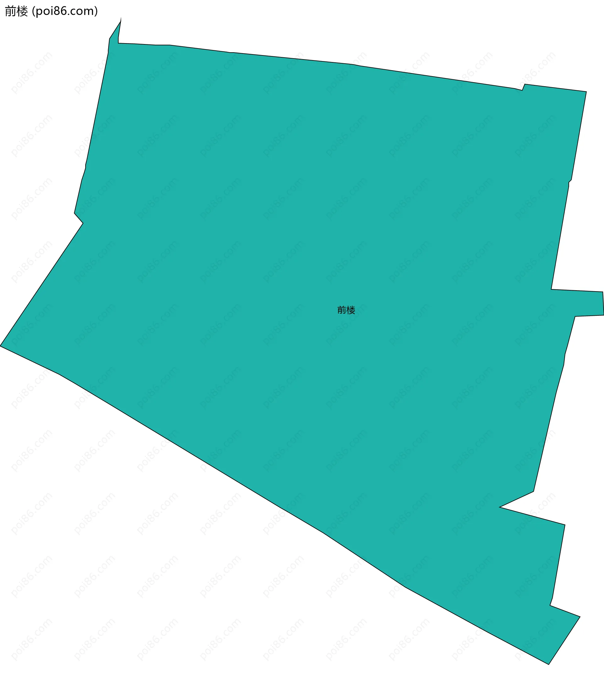 前楼边界地图