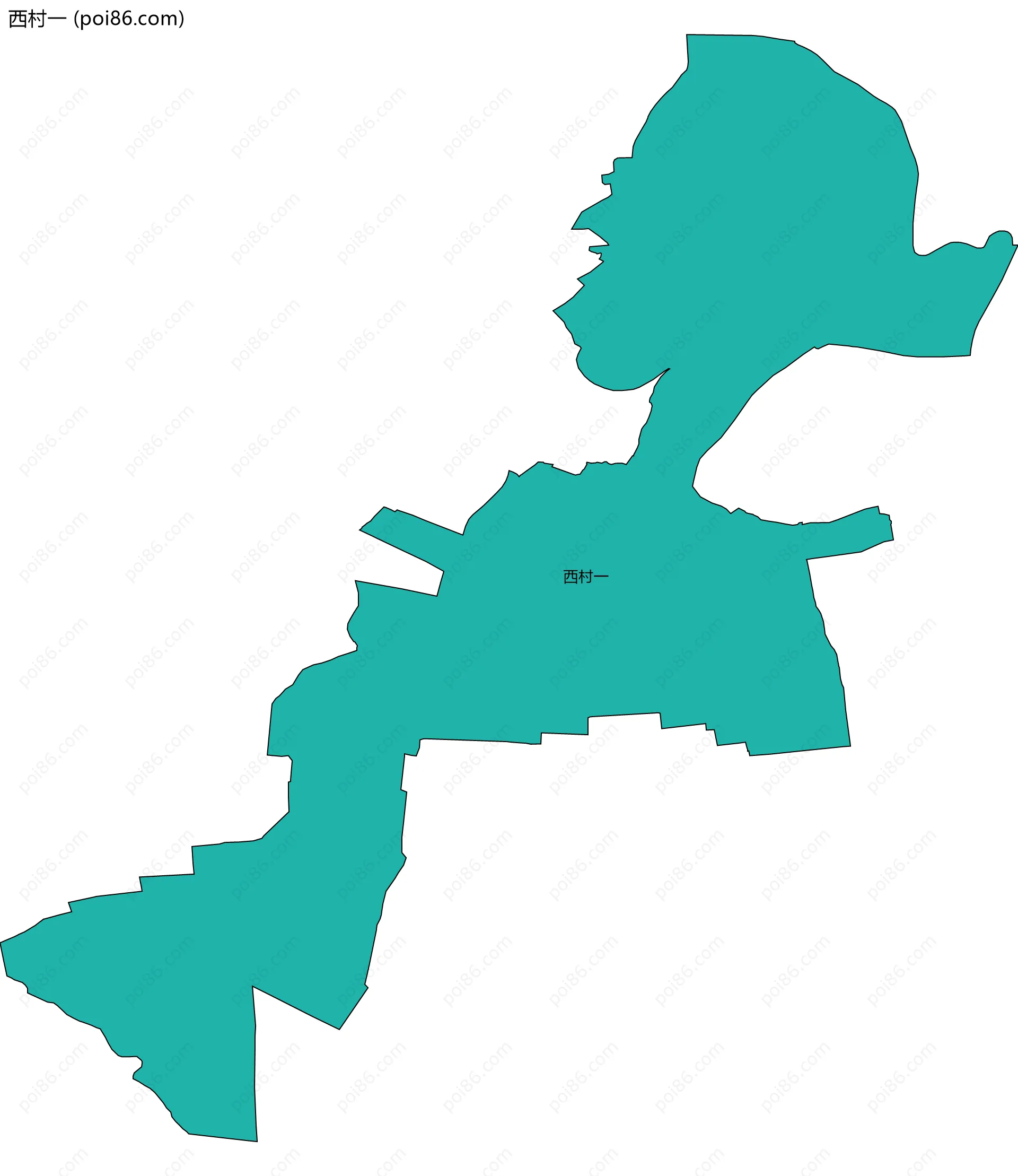 西村一边界地图