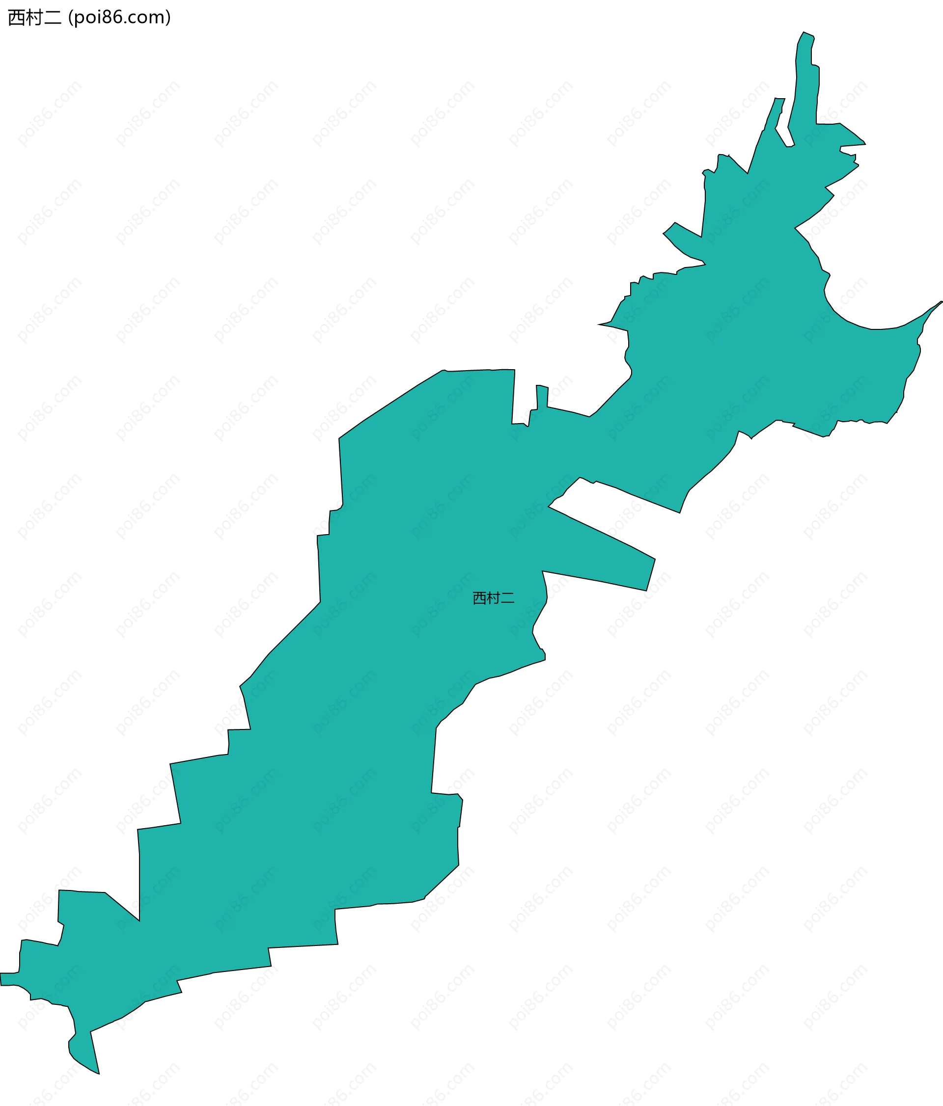 西村二边界地图