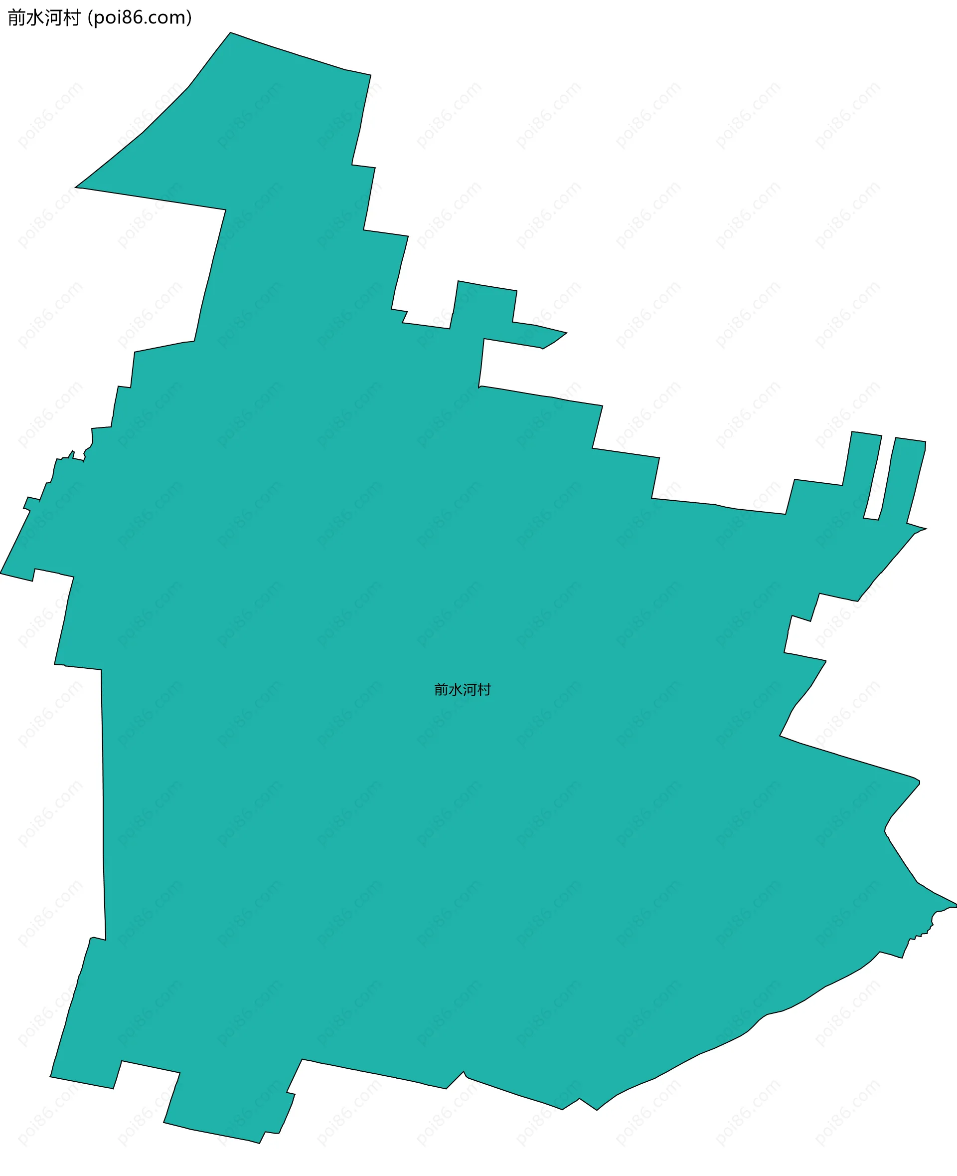 前水河村边界地图