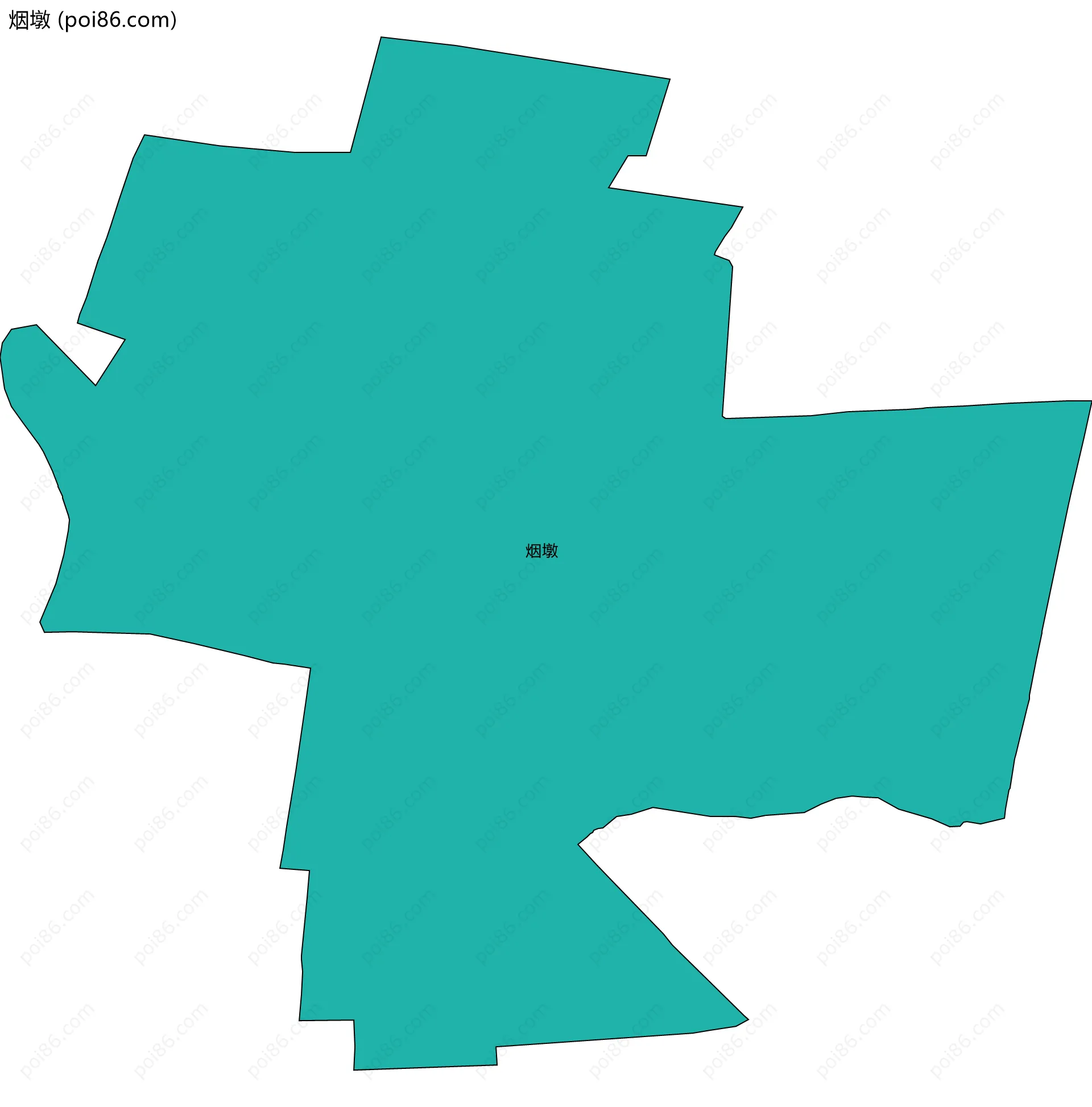 烟墩边界地图