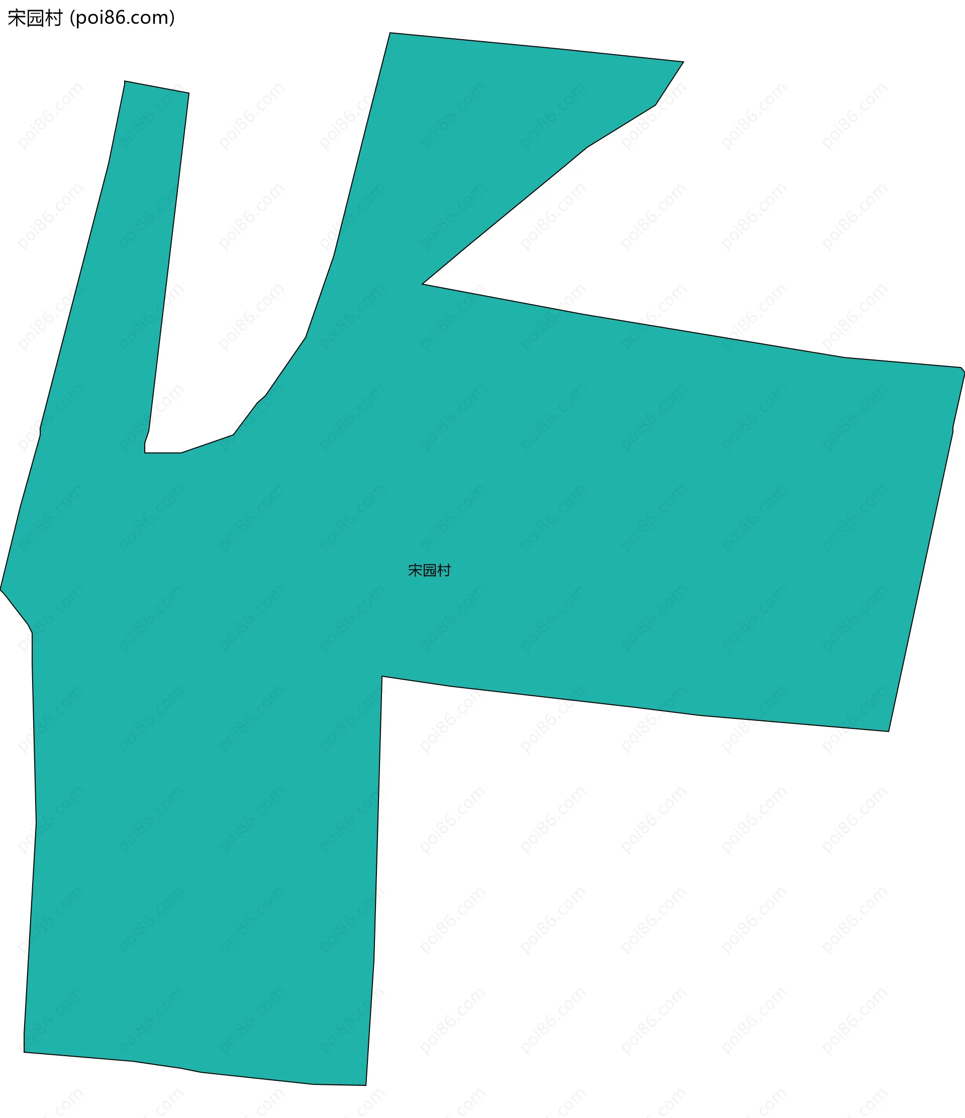 宋园村边界地图