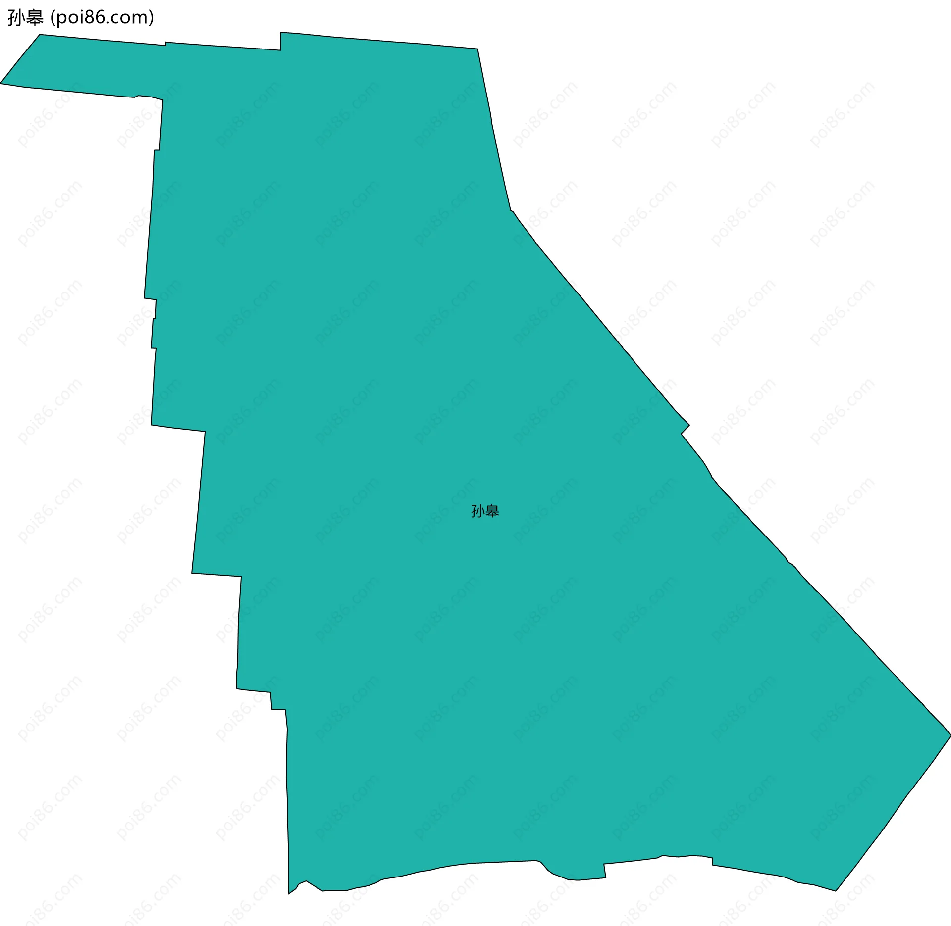 孙皋边界地图
