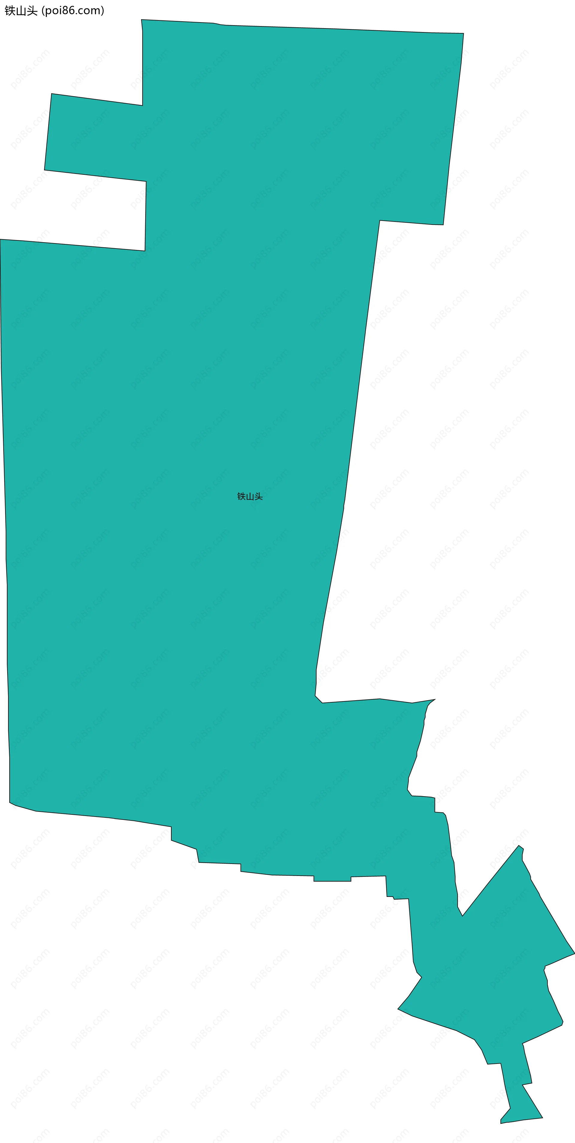 铁山头边界地图