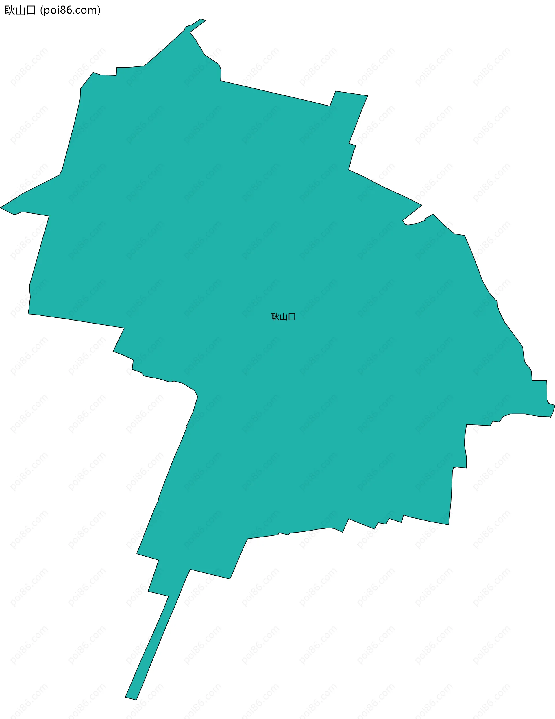 耿山口边界地图