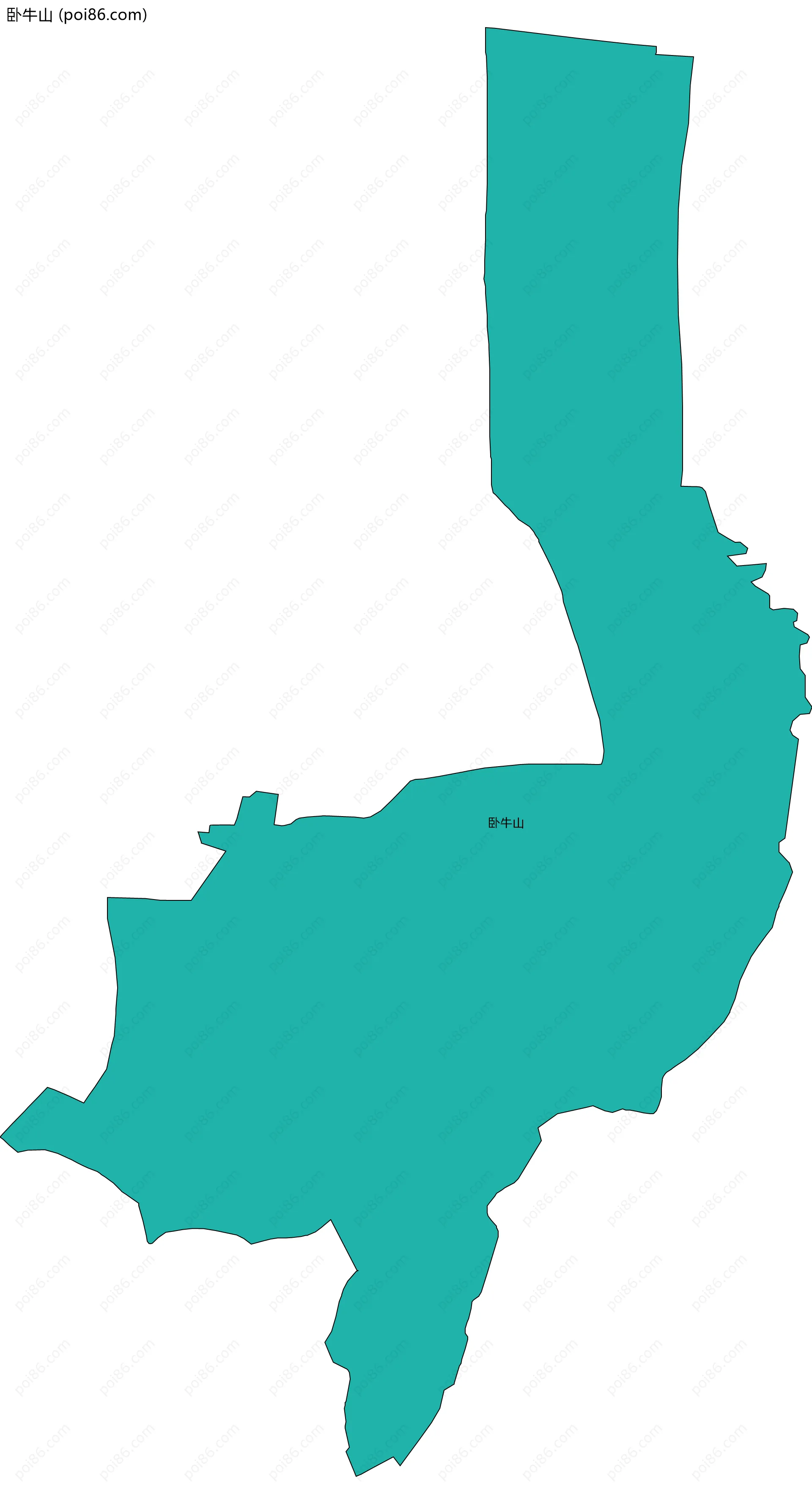 卧牛山边界地图