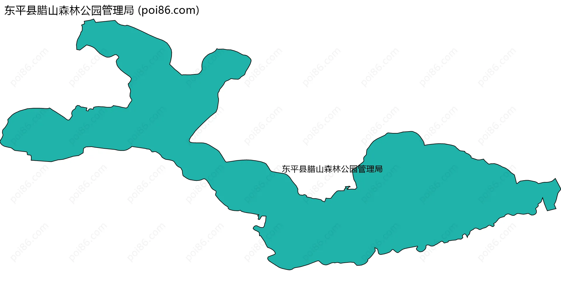 东平县腊山森林公园管理局边界地图